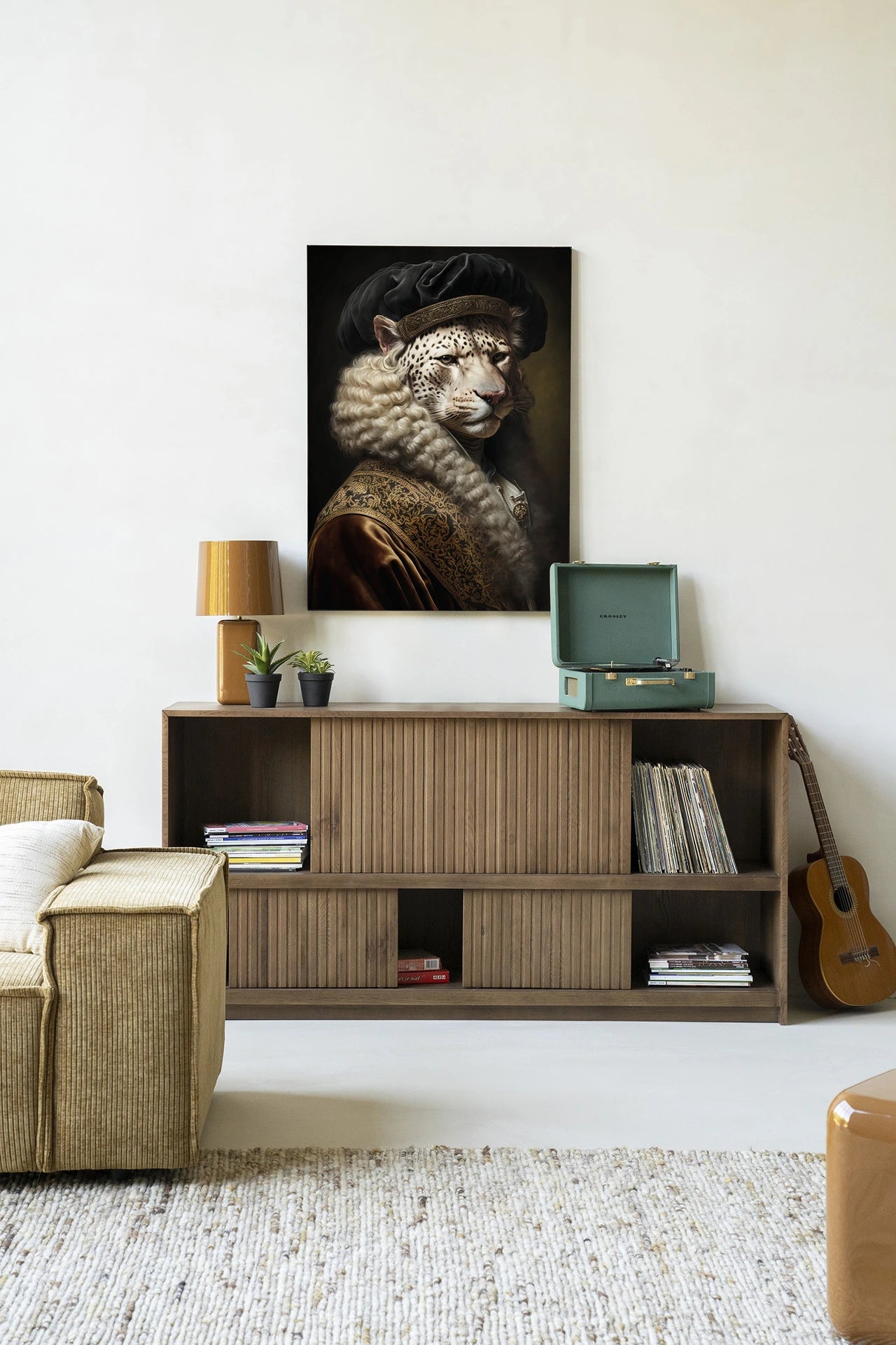 Snow Leopard - Moderne Wanddecoratie | Artprint, Glass Art & Wandkleed by Urban Cotton