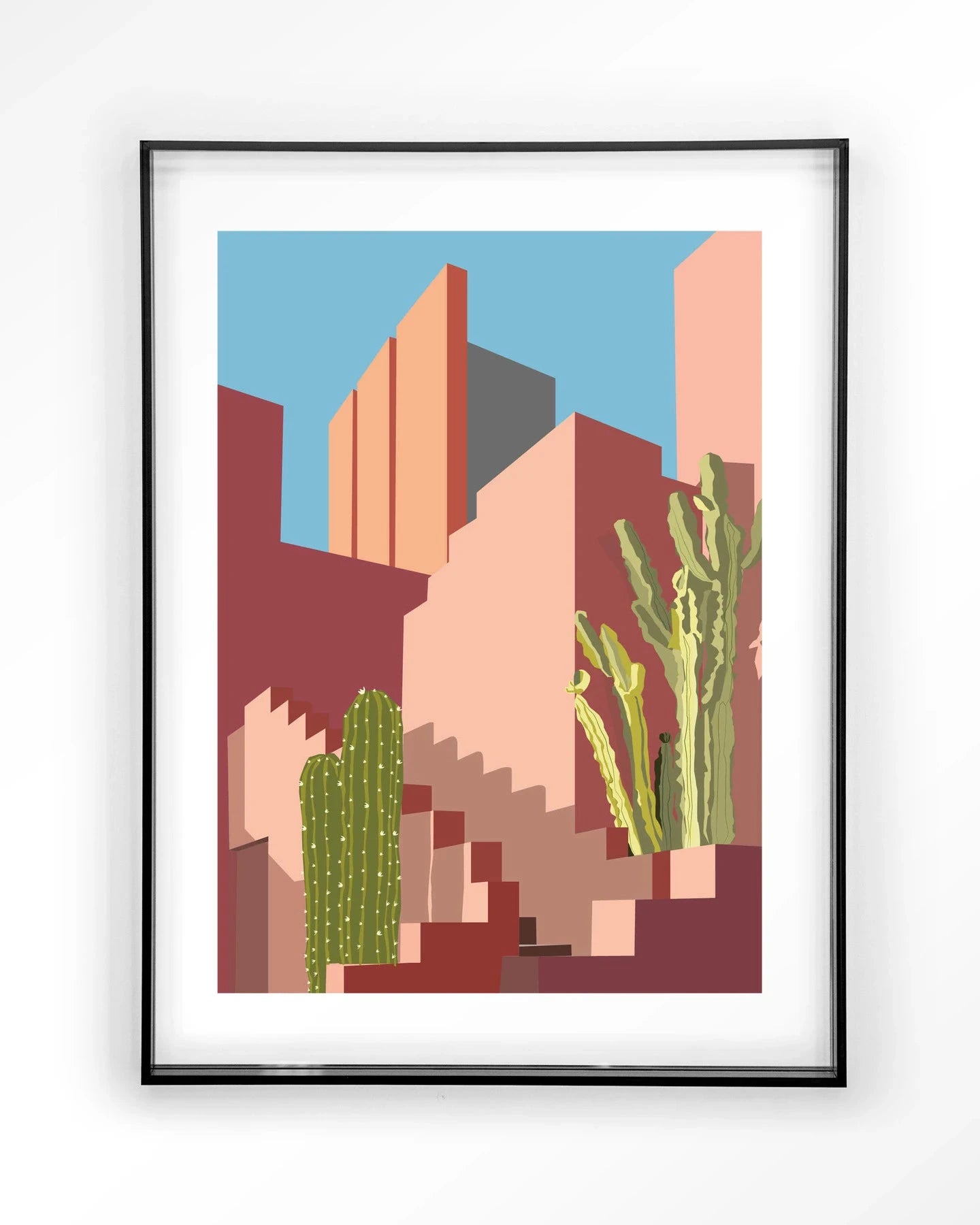 Botanical Stairs - Moderne Wanddecoratie | Artprint, Glass Art & Wandkleed by Urban Cotton
