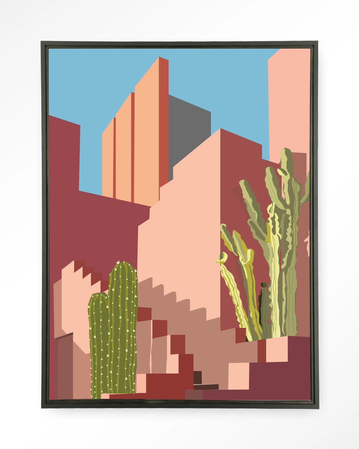 Botanical Stairs - Moderne Wanddecoratie | Artprint, Glass Art & Wandkleed by Urban Cotton