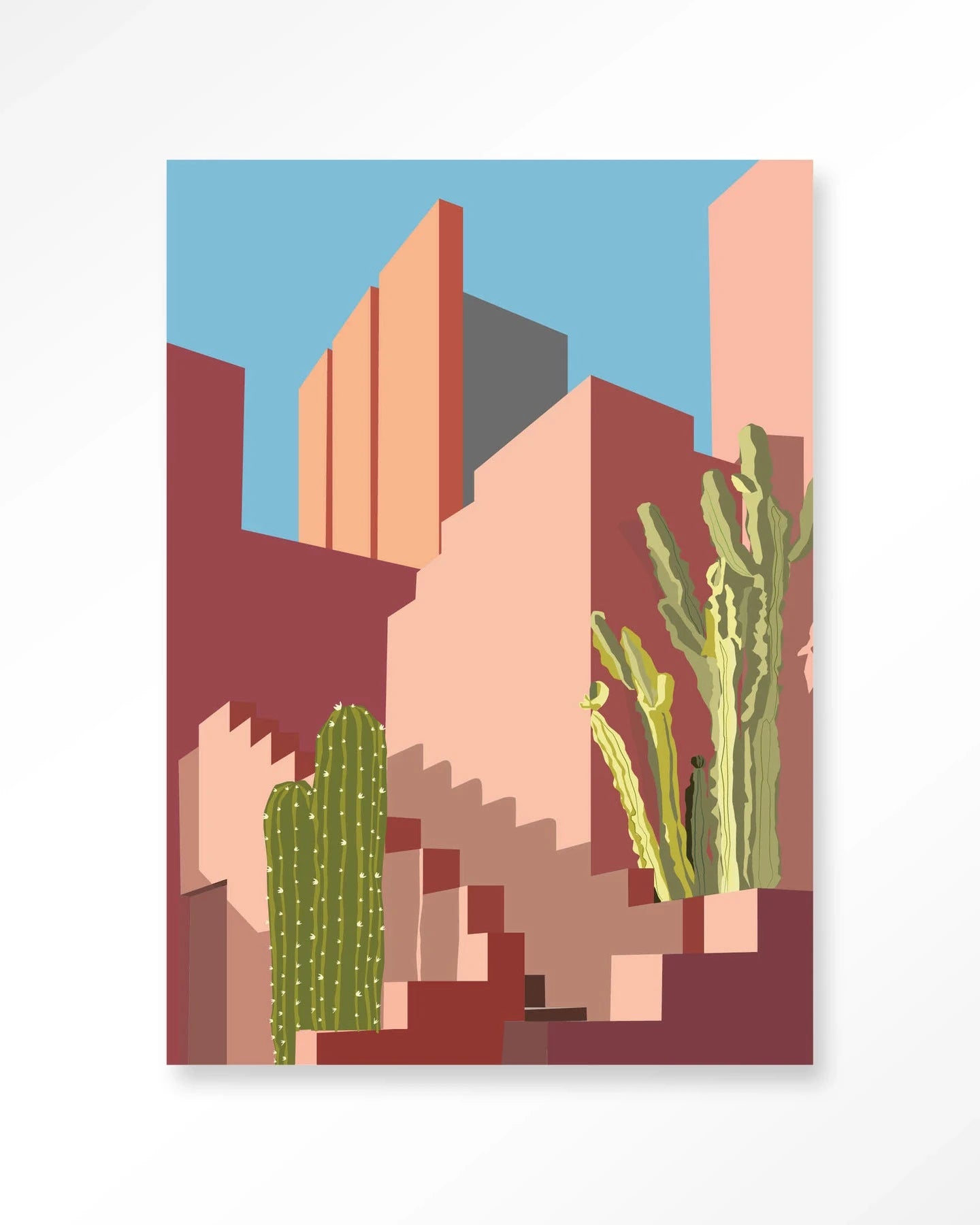 Botanical Stairs - Moderne Wanddecoratie | Artprint, Glass Art & Wandkleed by Urban Cotton