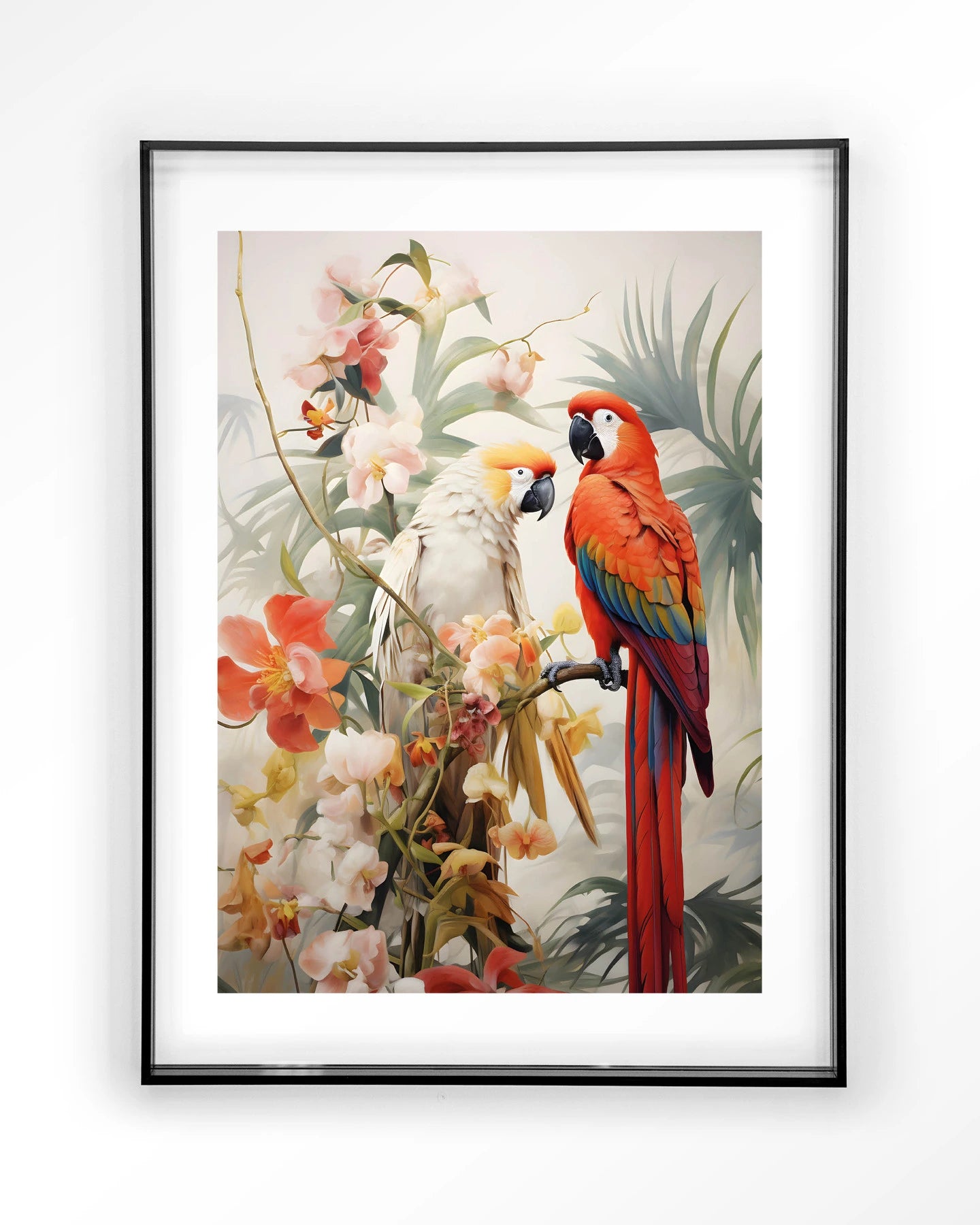 Lovebirds - Moderne Wanddecoratie | Artprint, Glass Art & Wandkleed by Urban Cotton