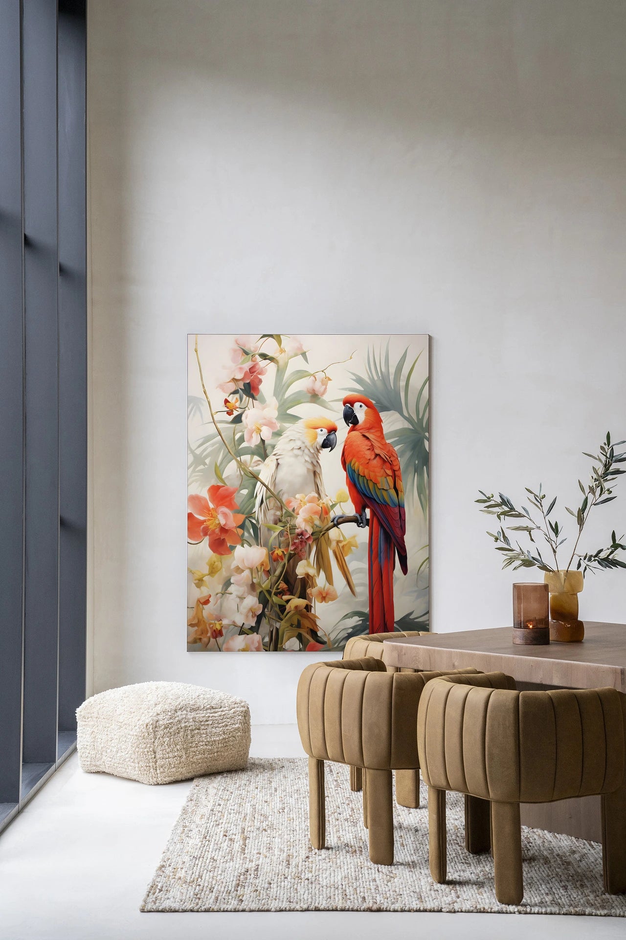Lovebirds - Moderne Wanddecoratie | Artprint, Glass Art & Wandkleed by Urban Cotton