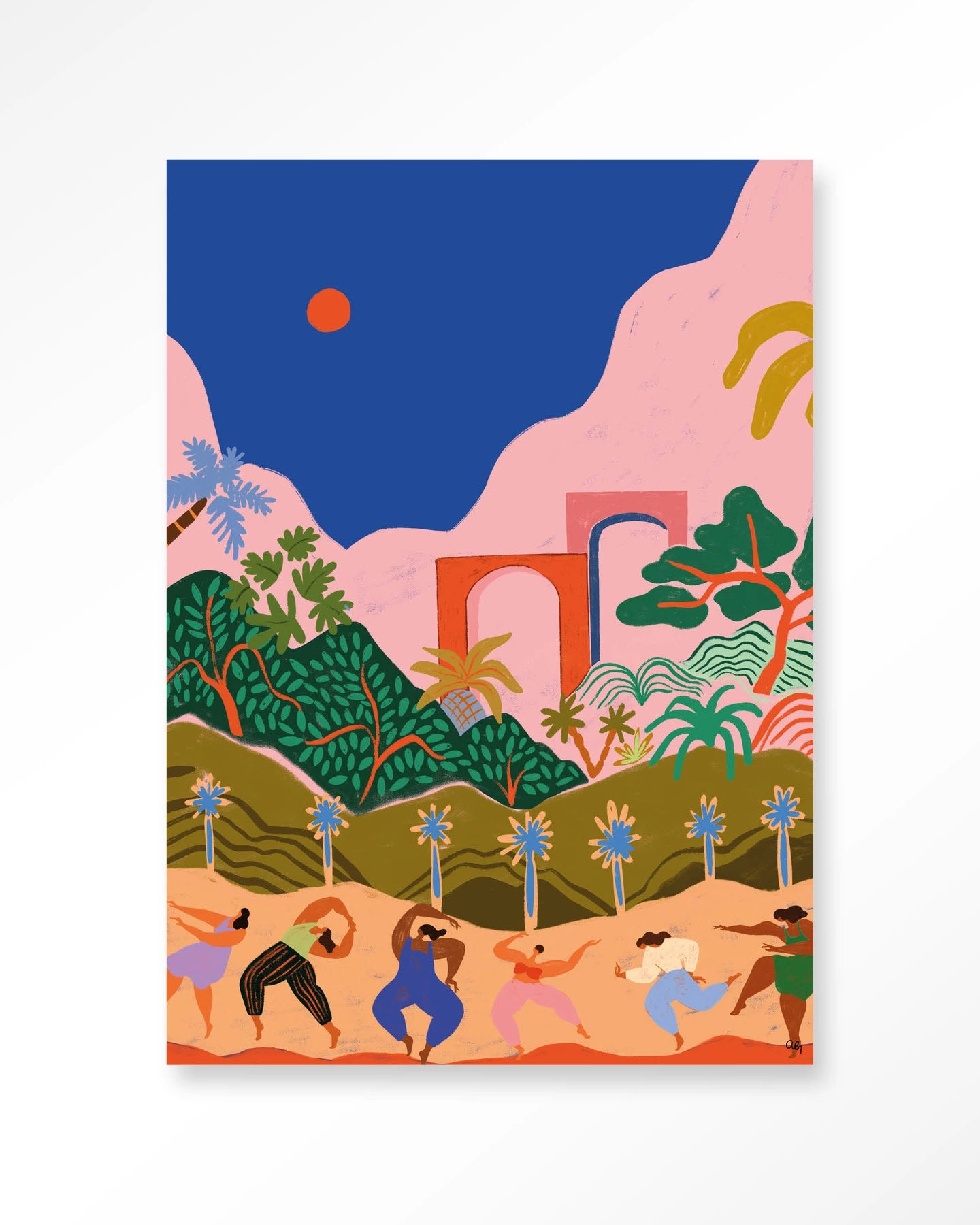 Dancing In Paradise - Moderne Wanddecoratie | Artprint, Glass Art & Wandkleed by Urban Cotton