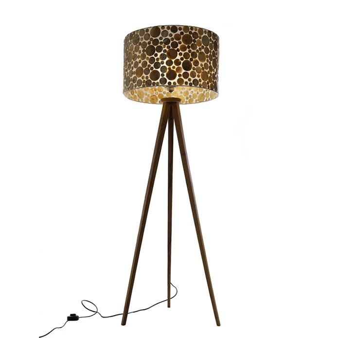 Biak Lampvoet Teakhout 130cm - in 2 kleuren by VillaFlor