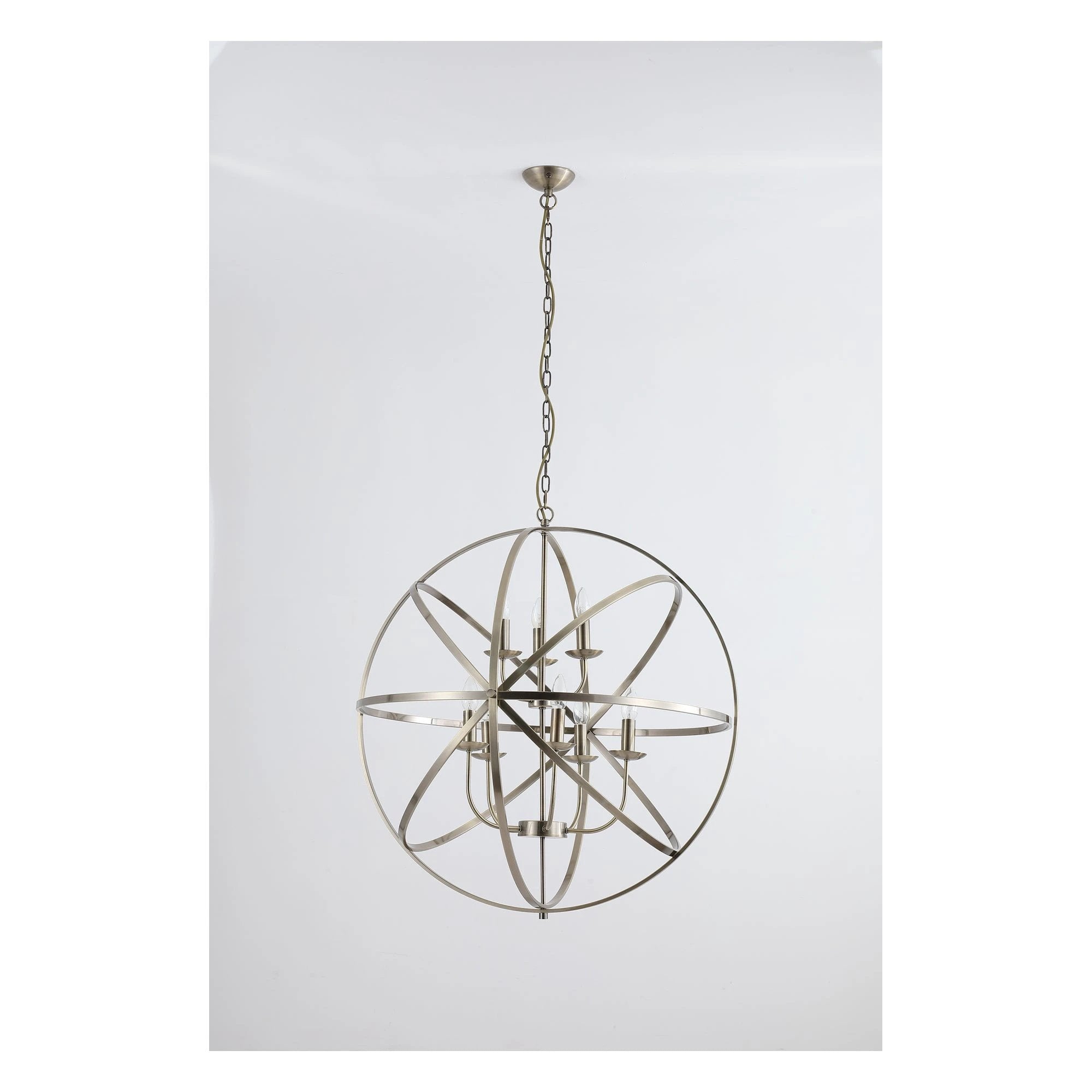 Hanglamp Orbit 8Lt Antique Brass Metal by Searchlight