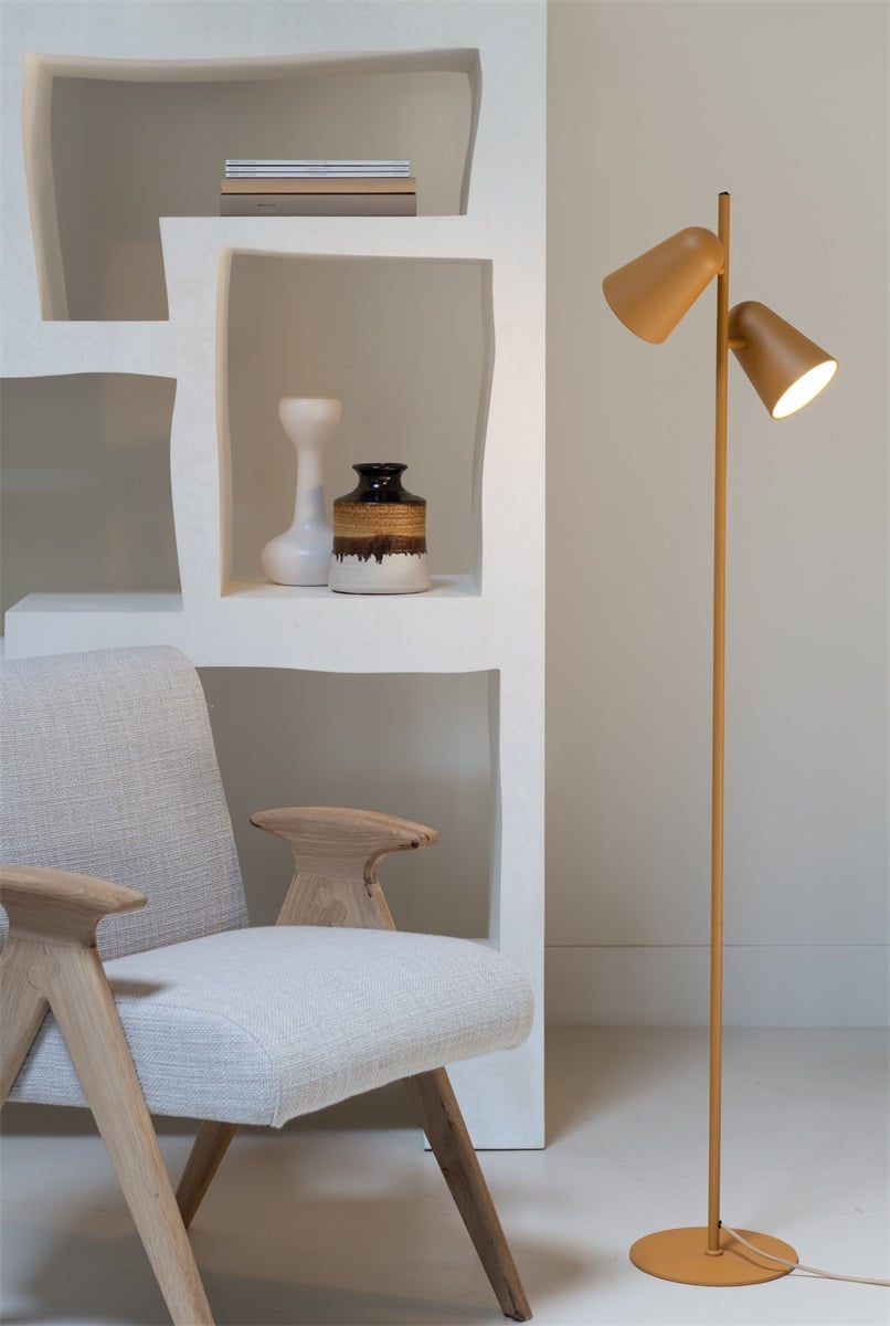 Vloerlamp Salamanca, mosterd