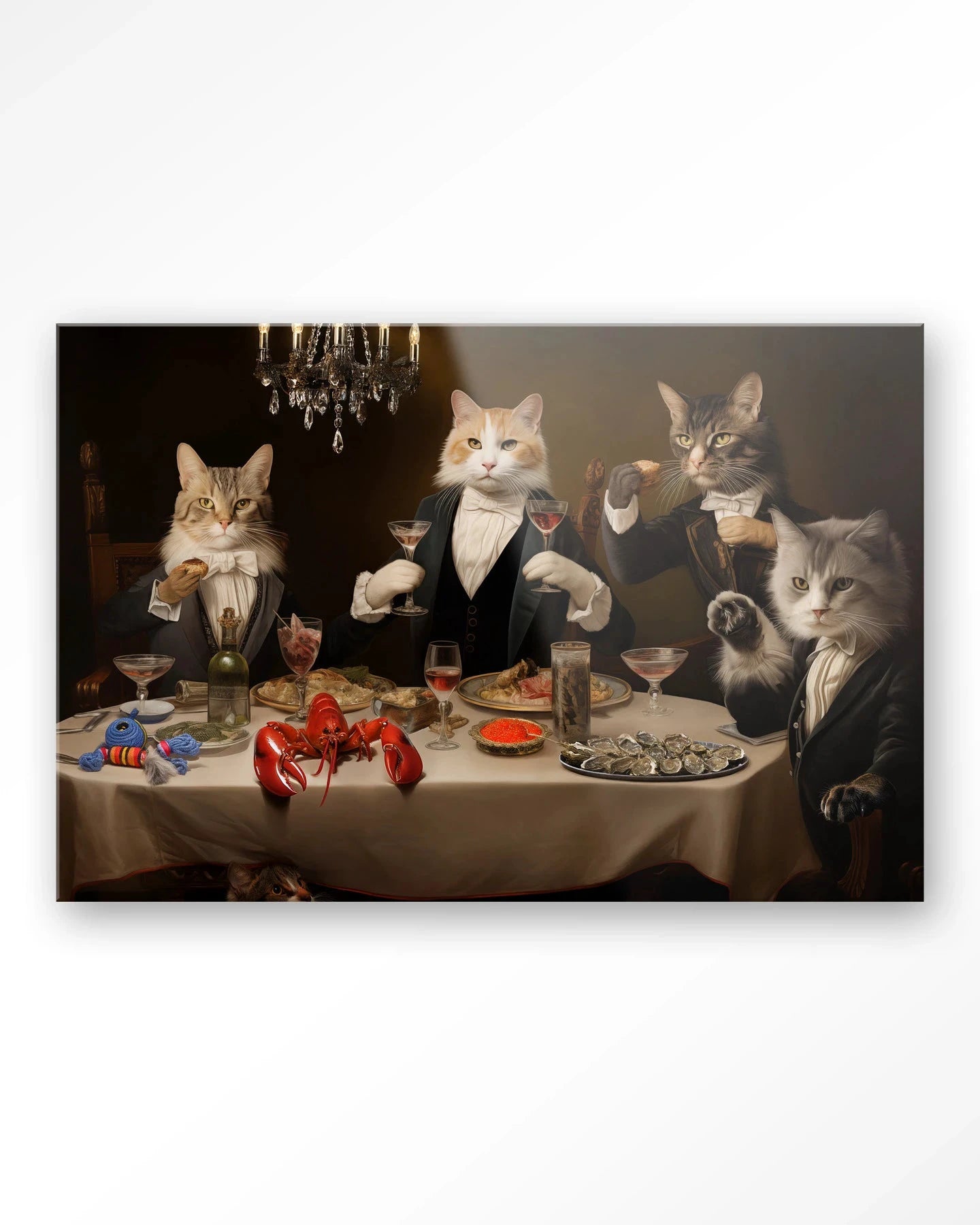 Cat Supper - Moderne Wanddecoratie | Artprint, Glass Art & Wandkleed by Urban Cotton