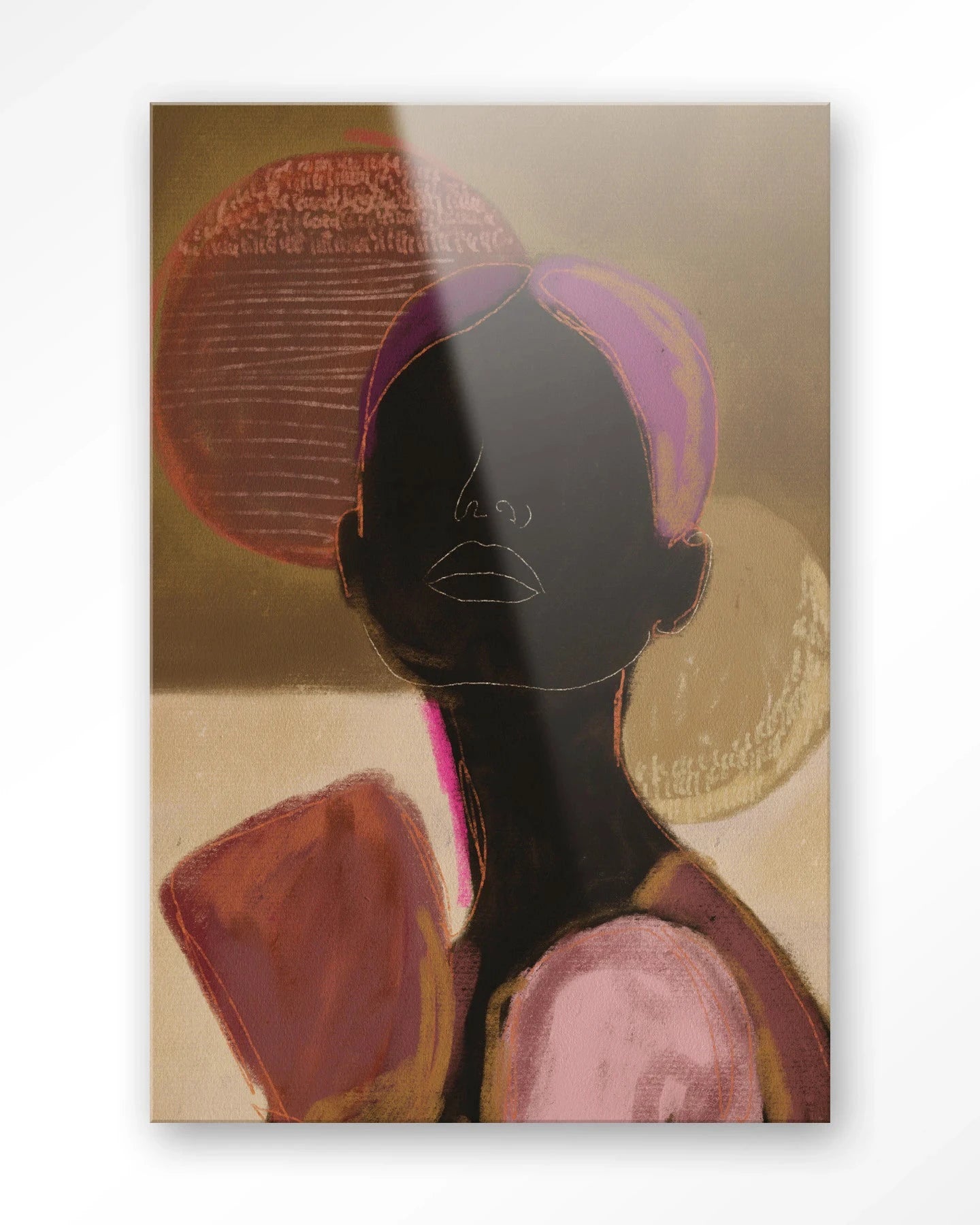 Silhouette Lady 2 - Moderne Wanddecoratie | Artprint, Glass Art & Wandkleed by Urban Cotton