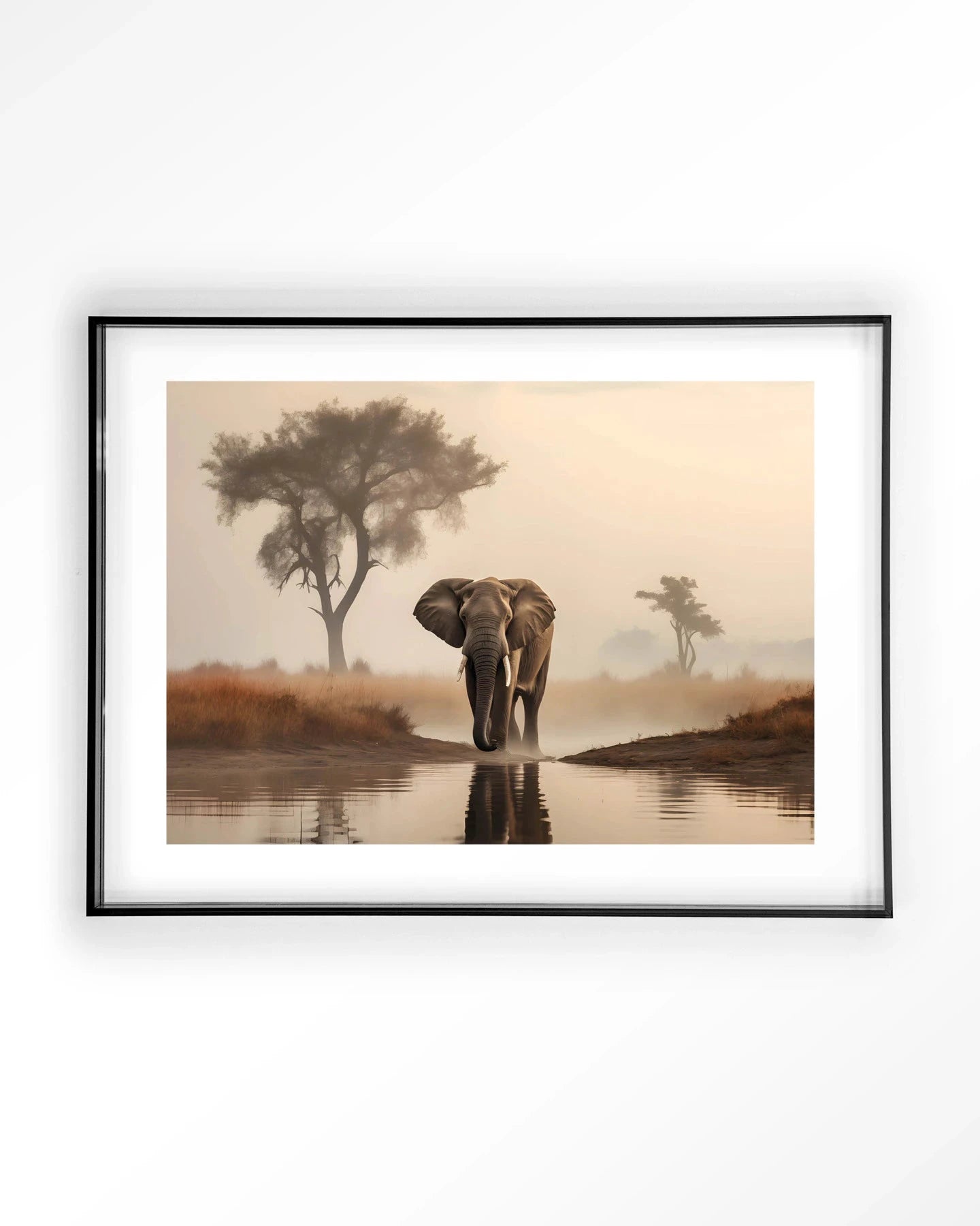 Savannah Elephant - Moderne Wanddecoratie | Artprint, Glass Art & Wandkleed by Urban Cotton