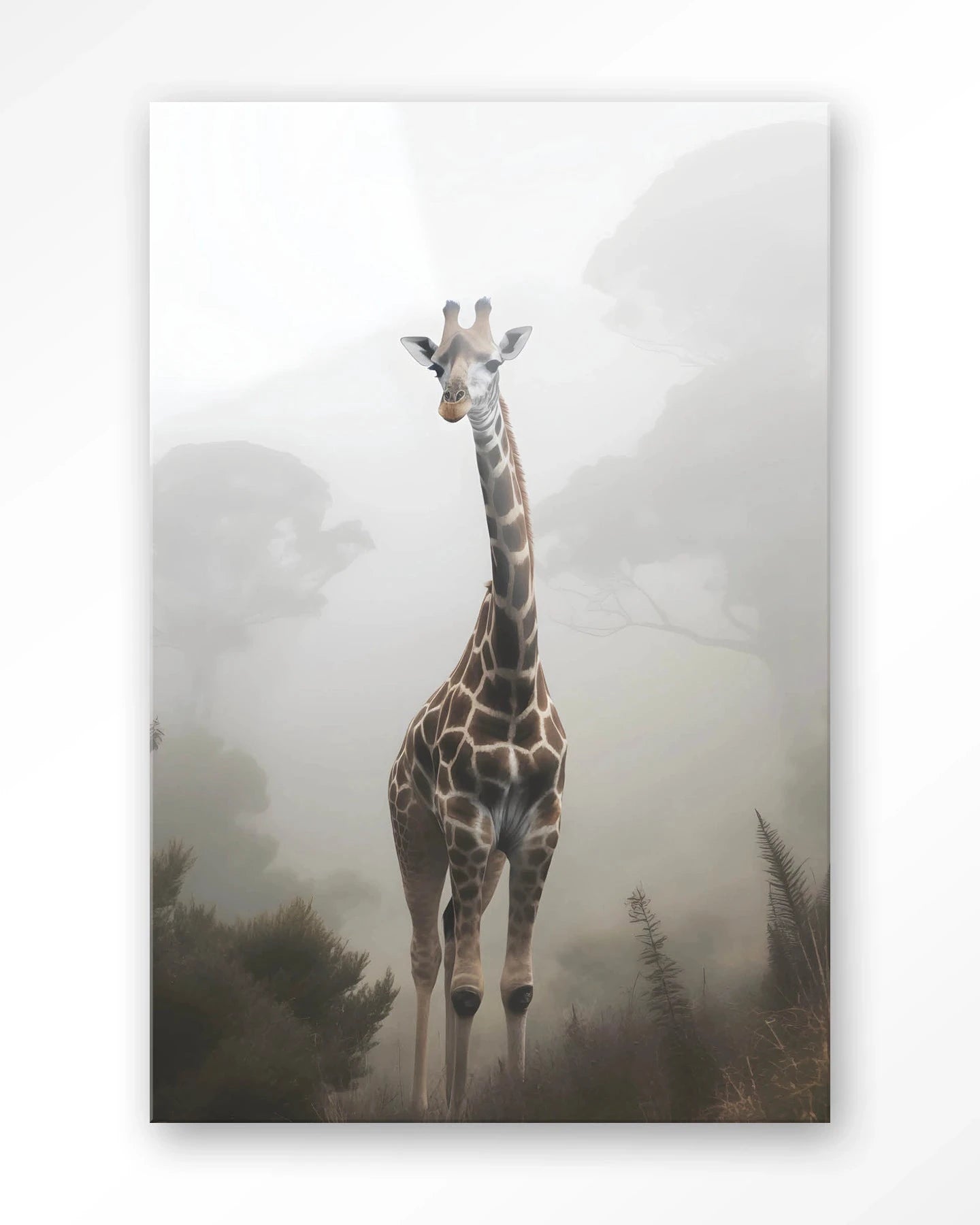 Giraffe Mist - Moderne Wanddecoratie | Artprint, Glass Art & Wandkleed by Urban Cotton