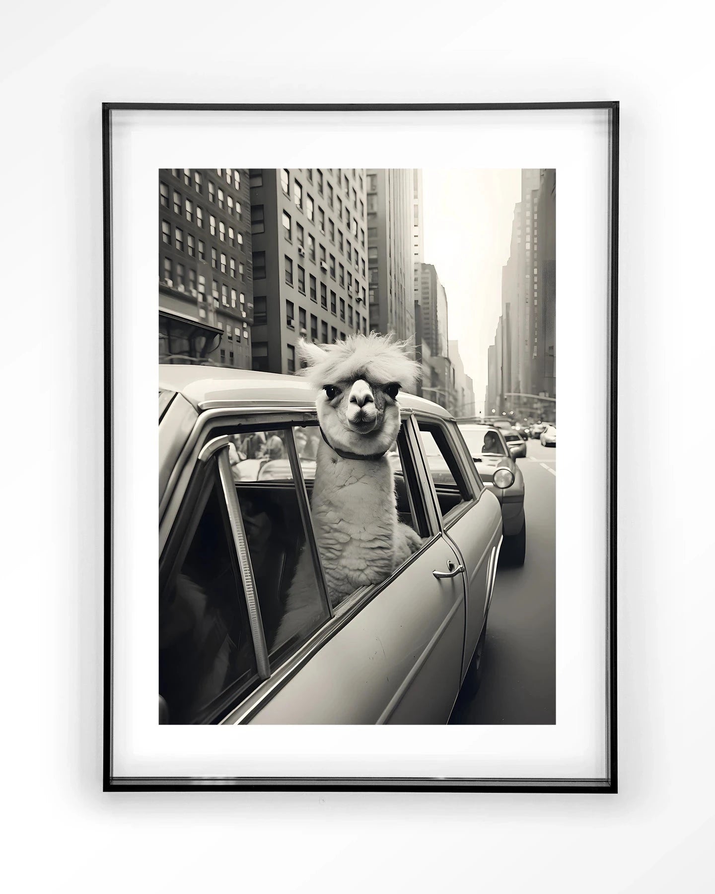 Alpaca In NY - Moderne Wanddecoratie | Artprint, Glass Art & Wandkleed by Urban Cotton
