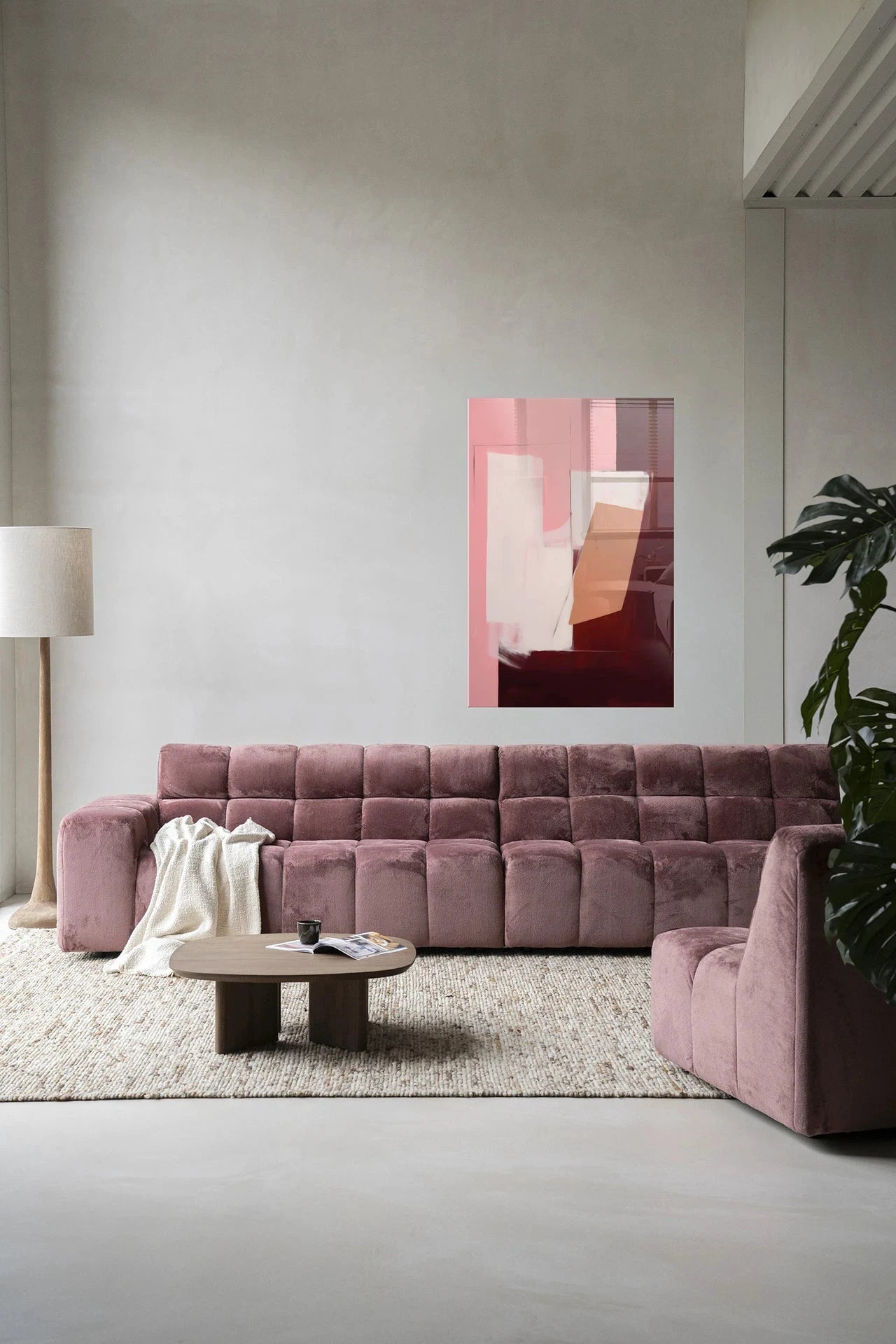 Red Fields - Moderne Wanddecoratie | Artprint, Glass Art & Wandkleed by Urban Cotton