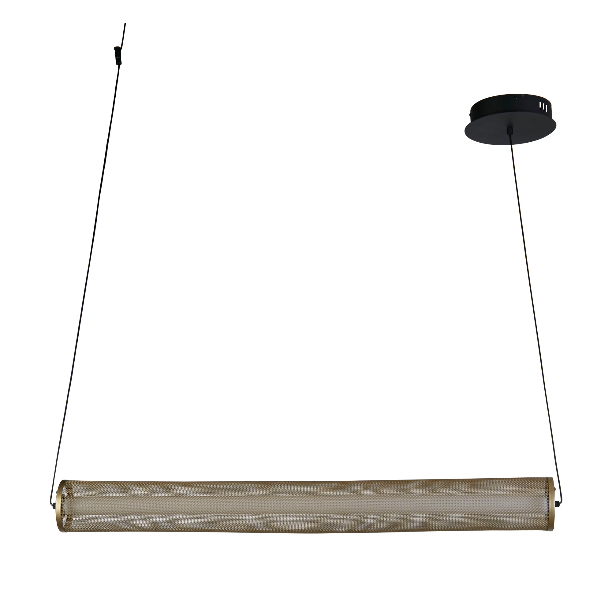 Thread LED Pendant Gold Mesh and Matt Black
