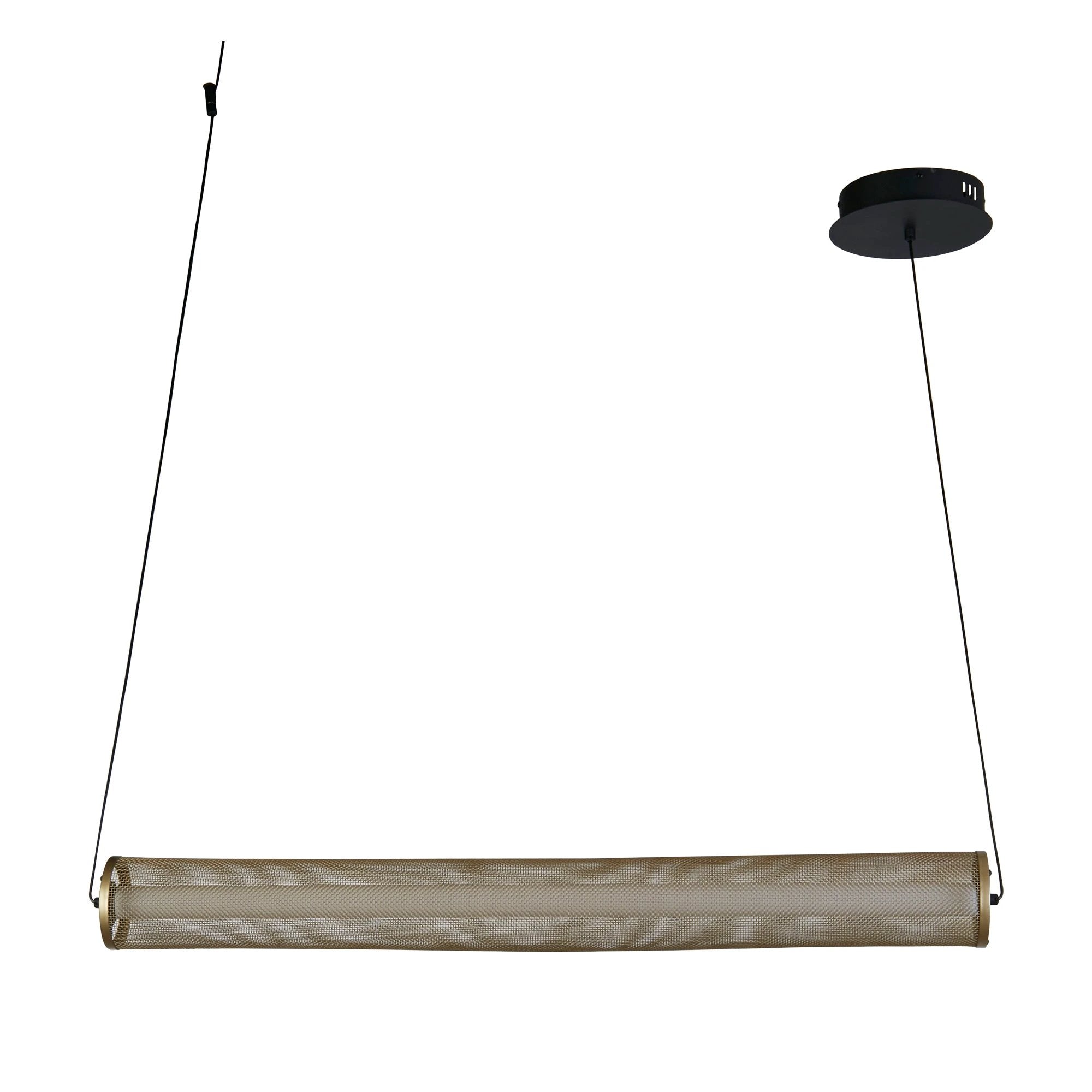 Hanglamp Thread LED - Gold Mesh and Matt Black by Searchlight