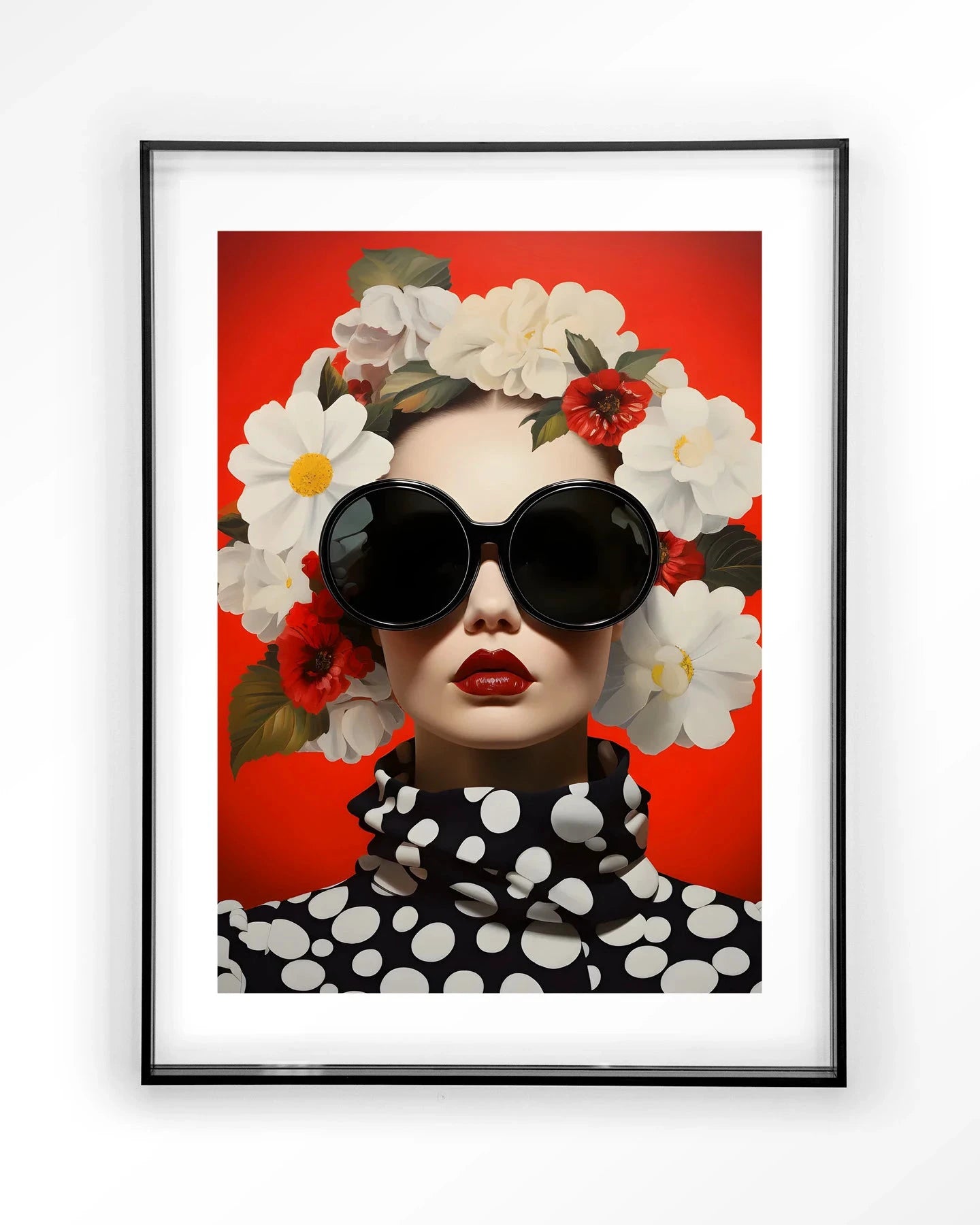 Red Flower - Moderne Wanddecoratie | Artprint, Glass Art & Wandkleed by Urban Cotton