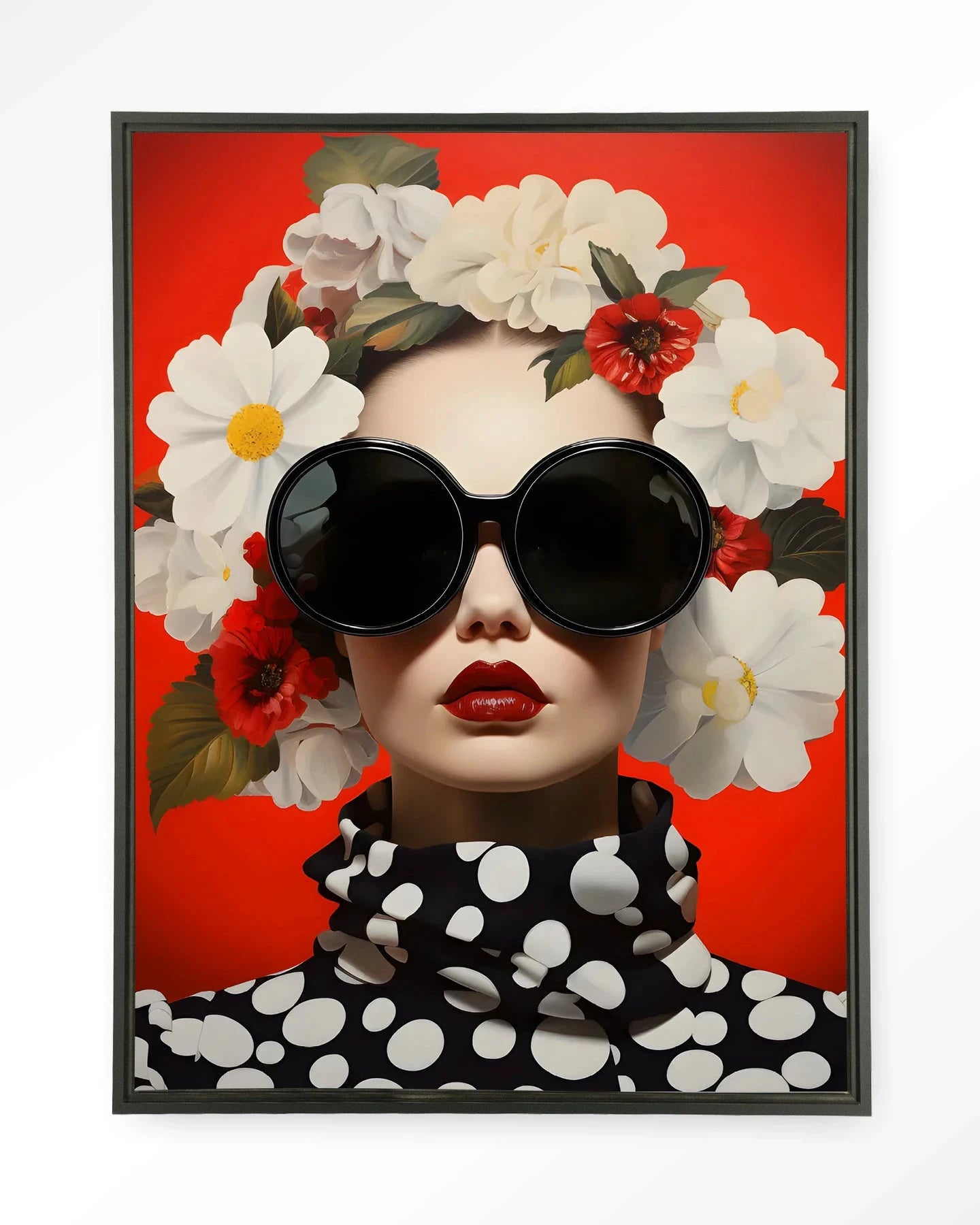 Red Flower - Moderne Wanddecoratie | Artprint, Glass Art & Wandkleed by Urban Cotton