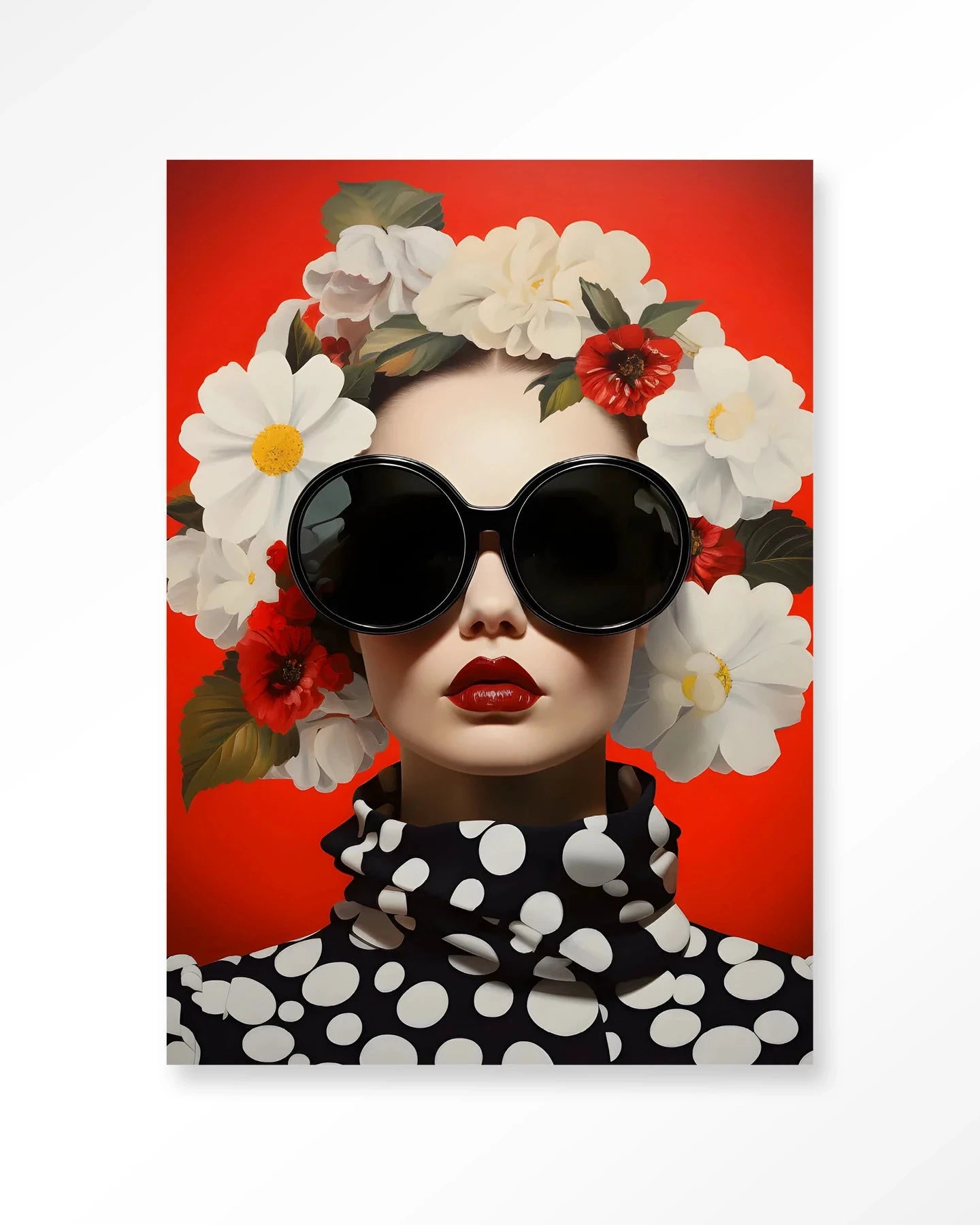 Red Flower - Moderne Wanddecoratie | Artprint, Glass Art & Wandkleed by Urban Cotton