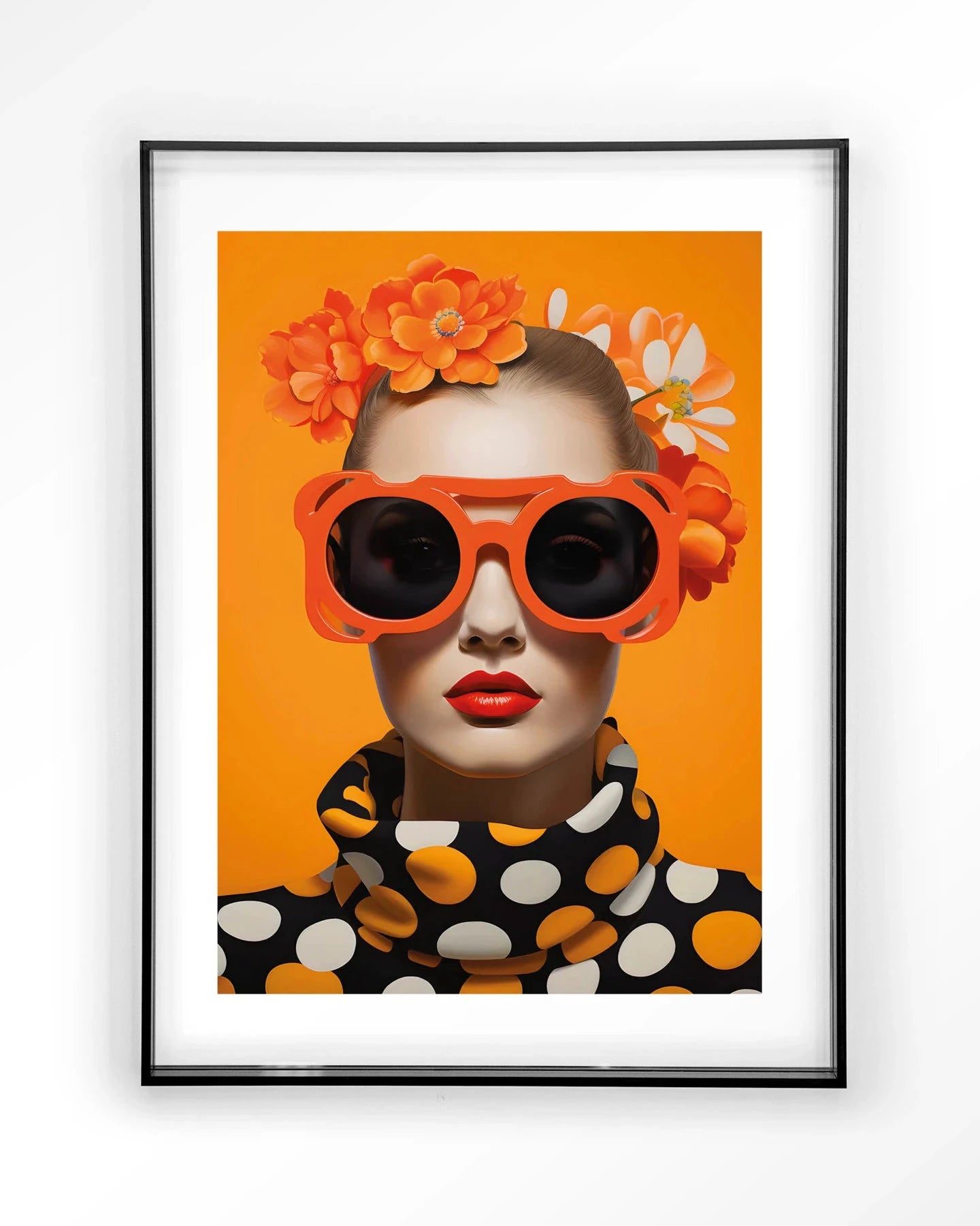 Orange Flower - Moderne Wanddecoratie | Artprint, Glass Art & Wandkleed by Urban Cotton