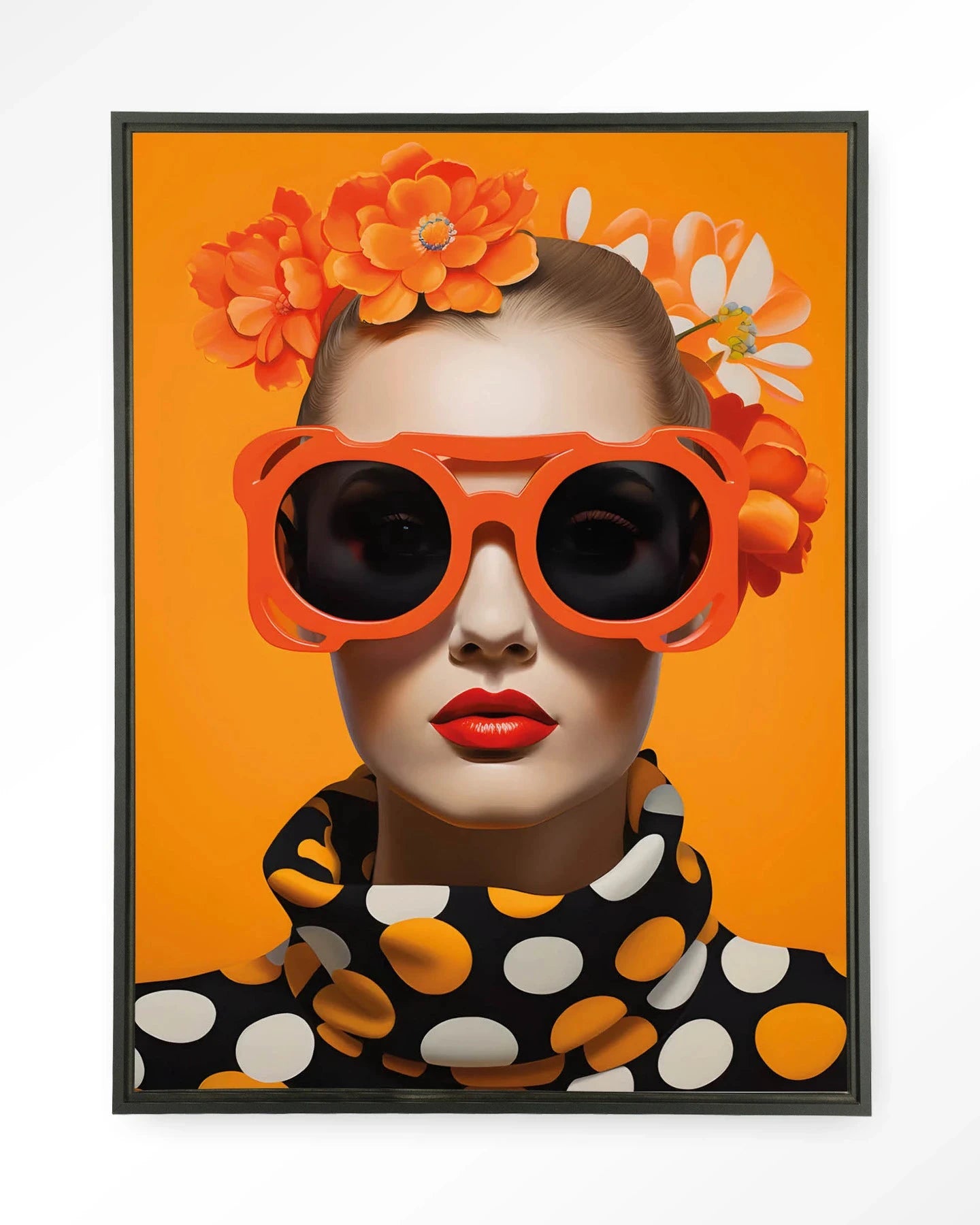 Orange Flower - Moderne Wanddecoratie | Artprint, Glass Art & Wandkleed by Urban Cotton