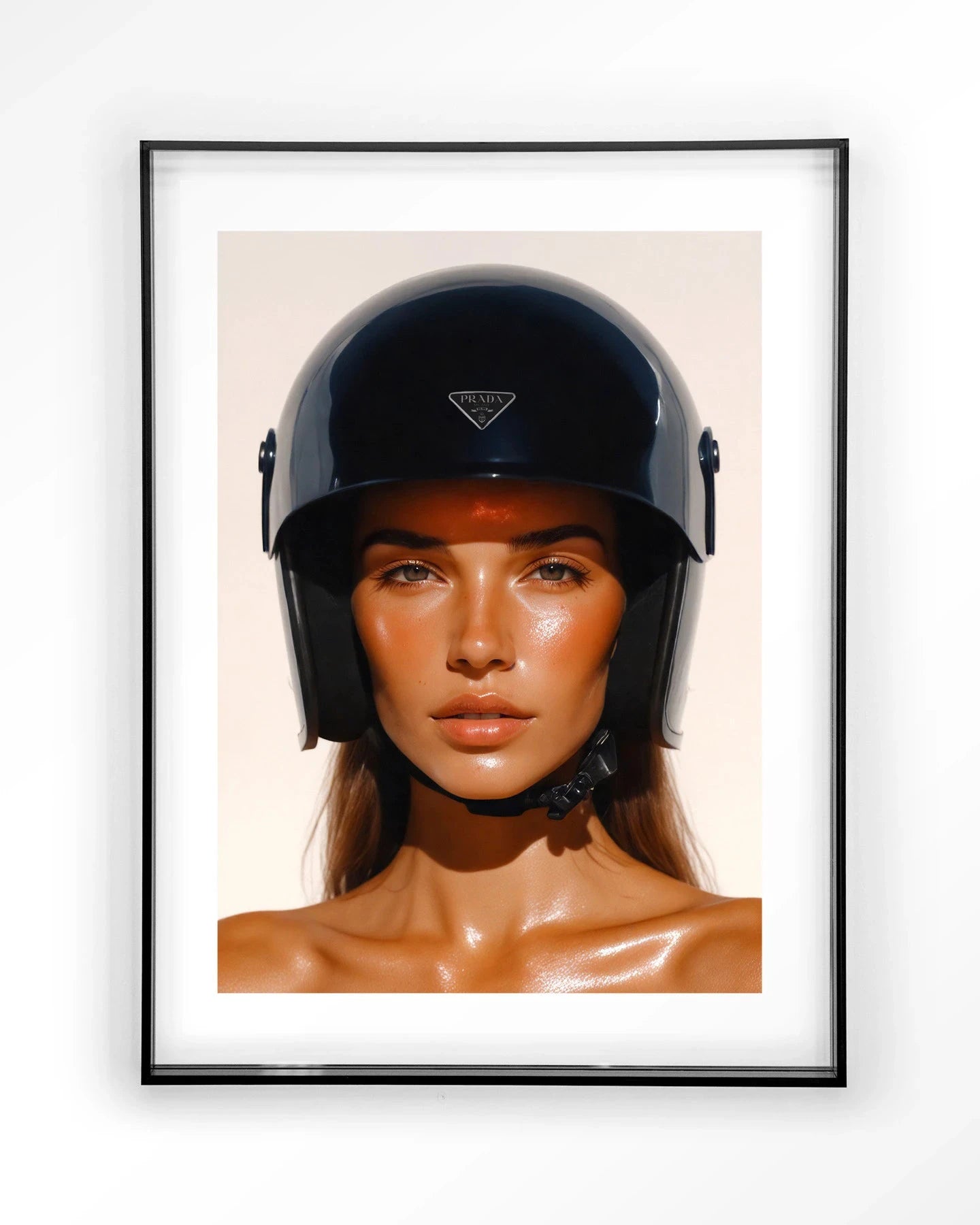 Prada Helmet - Moderne Wanddecoratie | Artprint, Glass Art & Wandkleed by Urban Cotton