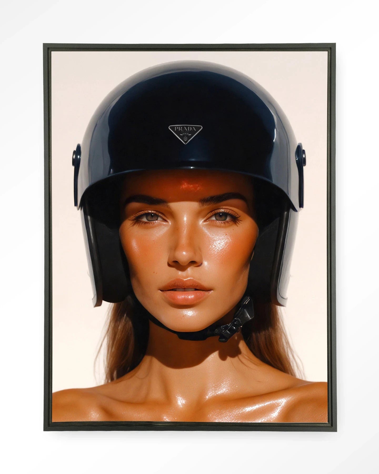 Prada Helmet - Moderne Wanddecoratie | Artprint, Glass Art & Wandkleed by Urban Cotton