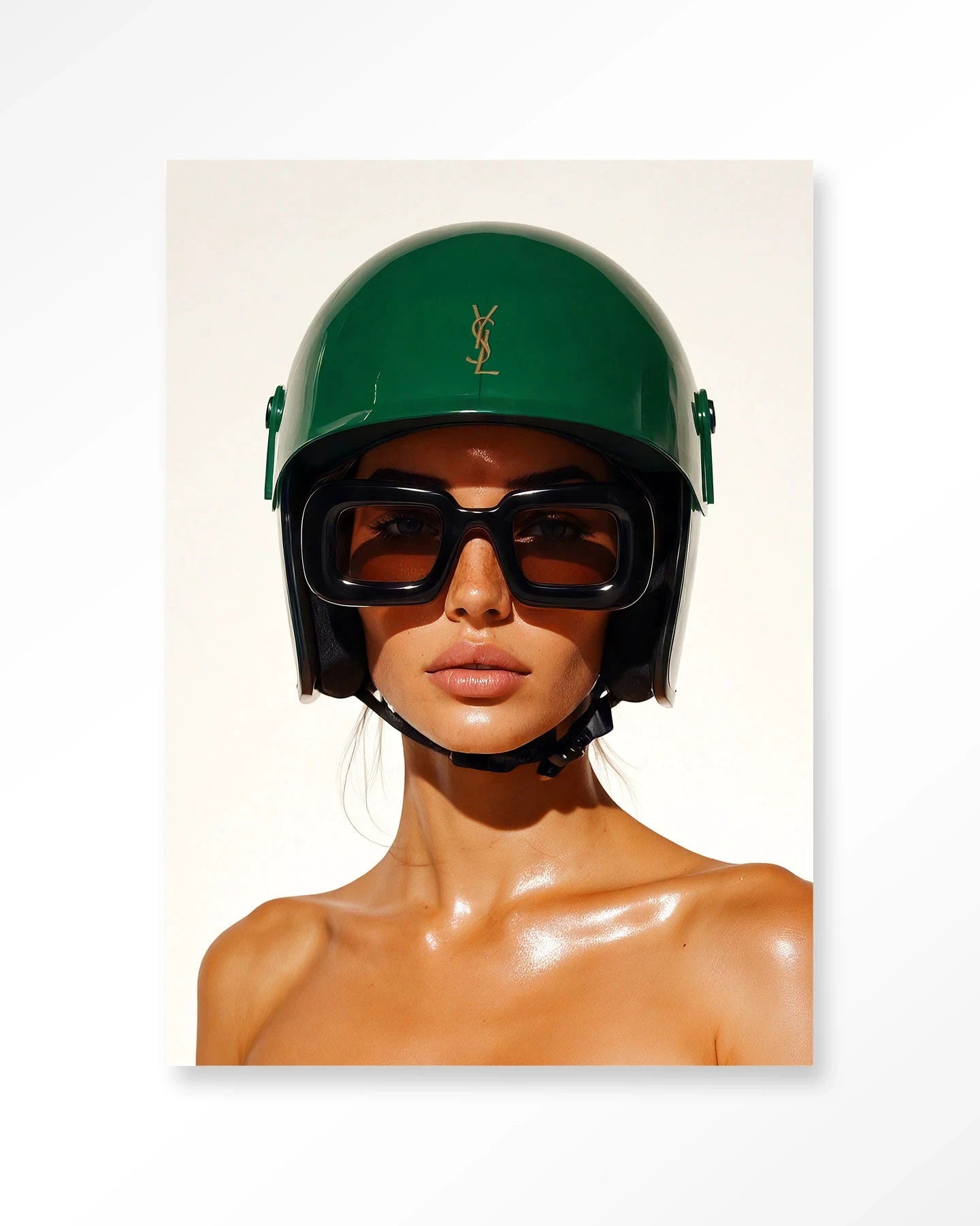 Saint Laurent Helmet - Moderne Wanddecoratie | Artprint, Glass Art & Wandkleed by Urban Cotton