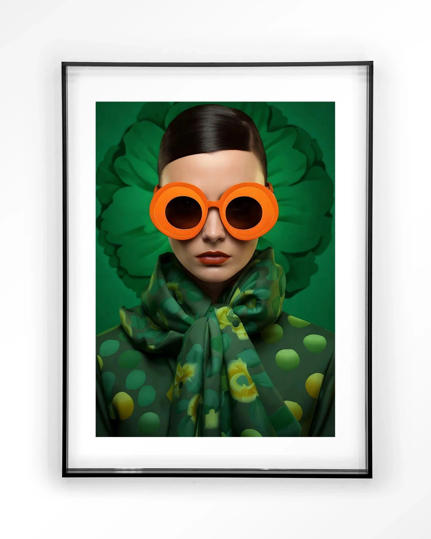 Green Flower - Moderne Wanddecoratie | Artprint, Glass Art & Wandkleed by Urban Cotton