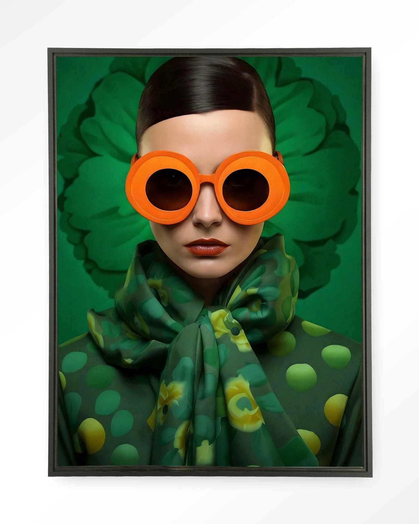 Green Flower - Moderne Wanddecoratie | Artprint, Glass Art & Wandkleed by Urban Cotton