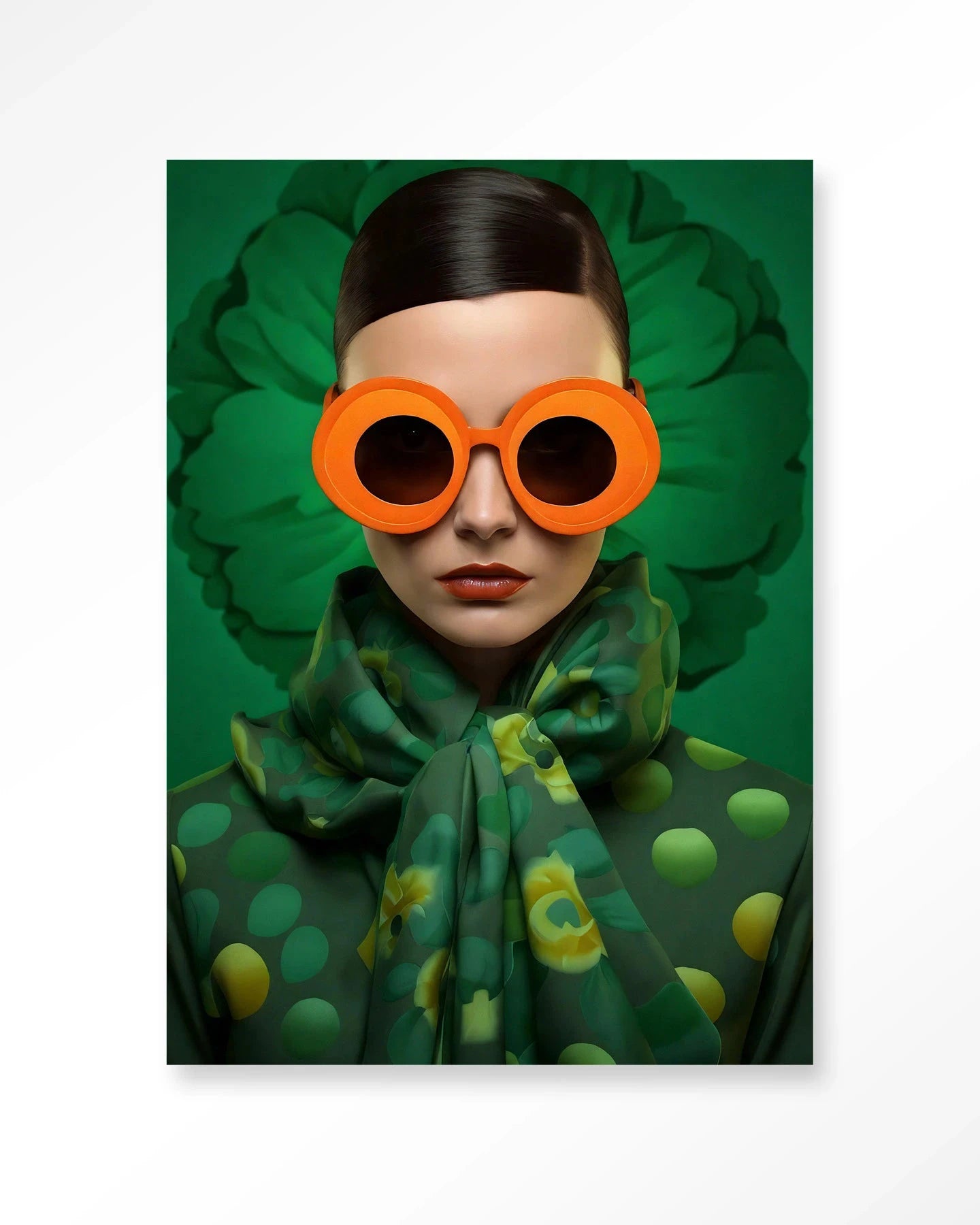 Green Flower - Moderne Wanddecoratie | Artprint, Glass Art & Wandkleed by Urban Cotton