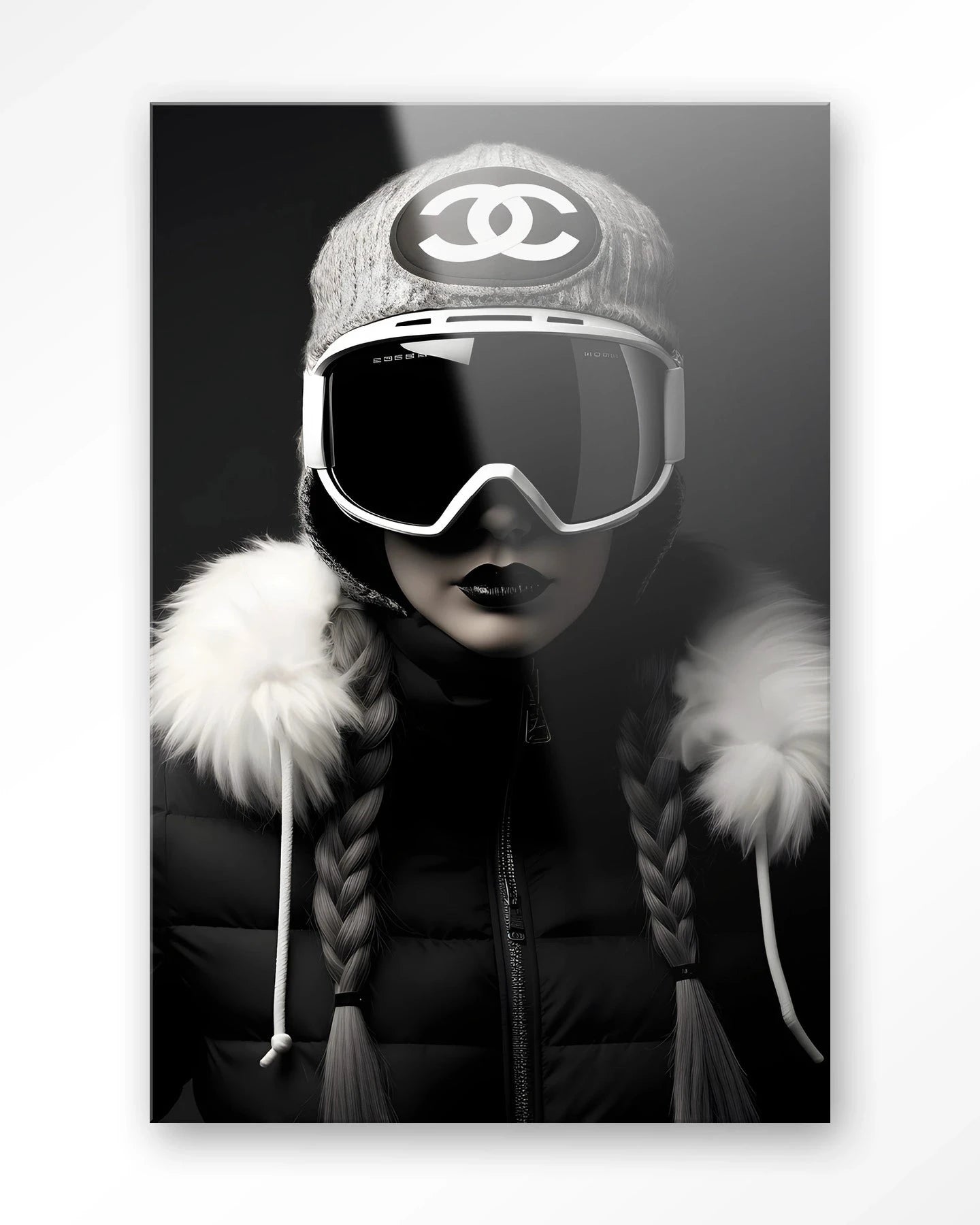 Luxury Snow Girl - Moderne Wanddecoratie | Artprint, Glass Art & Wandkleed by Urban Cotton