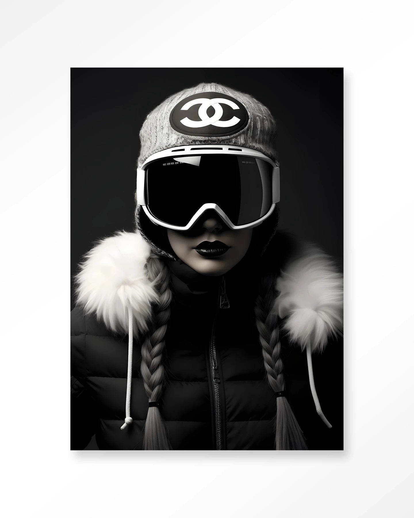 Luxury Snow Girl - Moderne Wanddecoratie | Artprint, Glass Art & Wandkleed by Urban Cotton