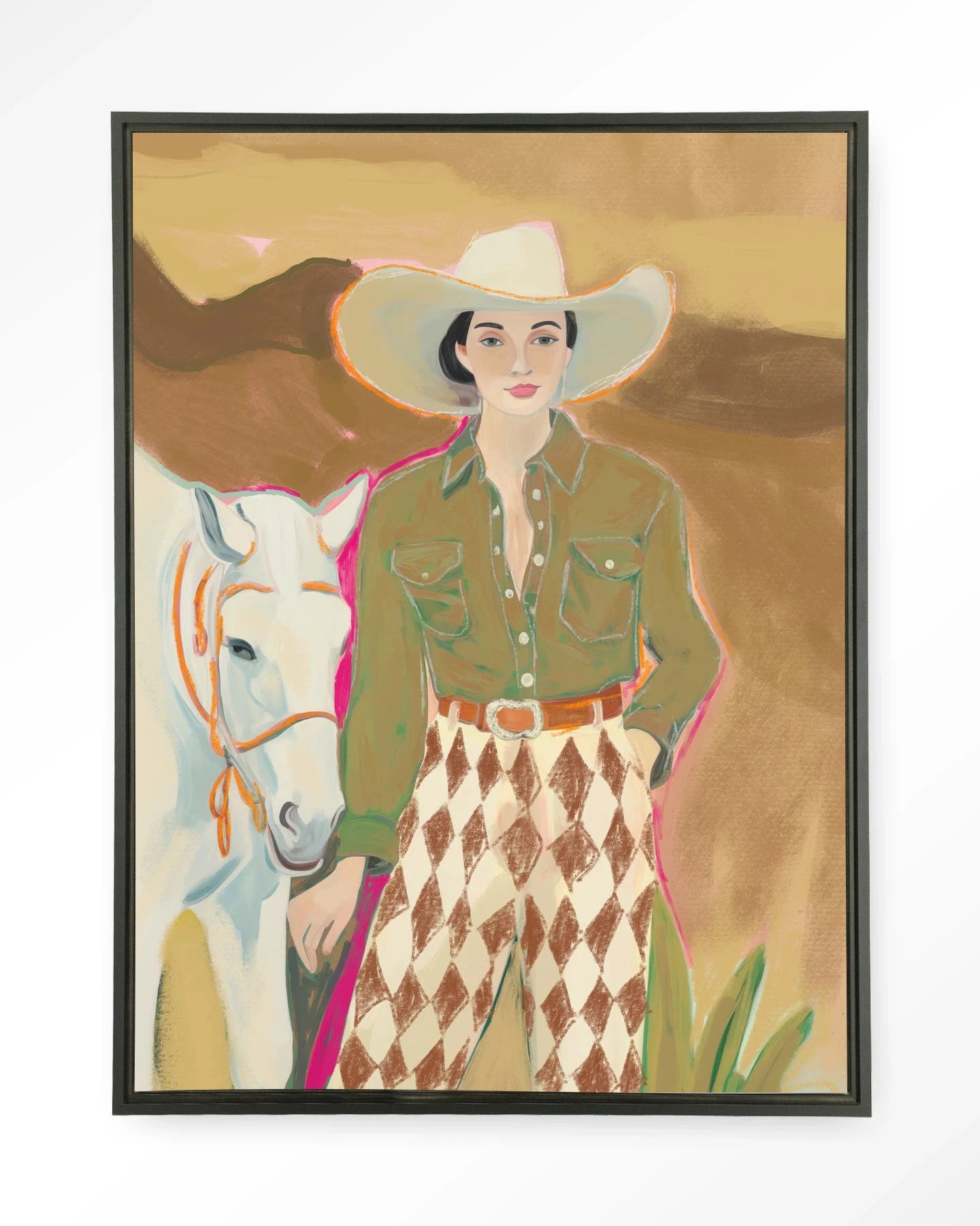 Cowgirl 3 - Moderne Wanddecoratie | Artprint, Glass Art & Wandkleed by Urban Cotton