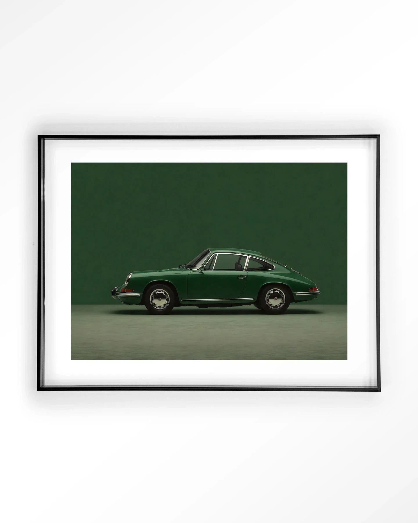 Green Porsche - Moderne Wanddecoratie | Artprint, Glass Art & Wandkleed by Urban Cotton