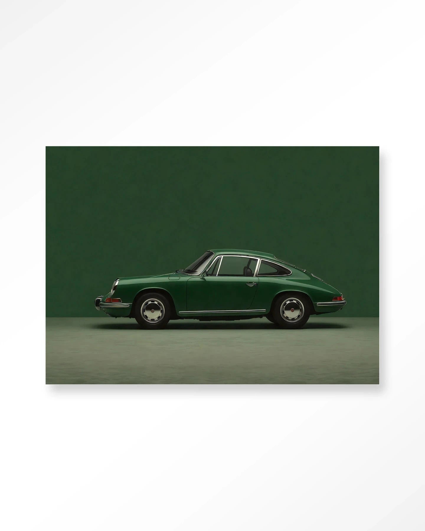 Green Porsche - Moderne Wanddecoratie | Artprint, Glass Art & Wandkleed by Urban Cotton