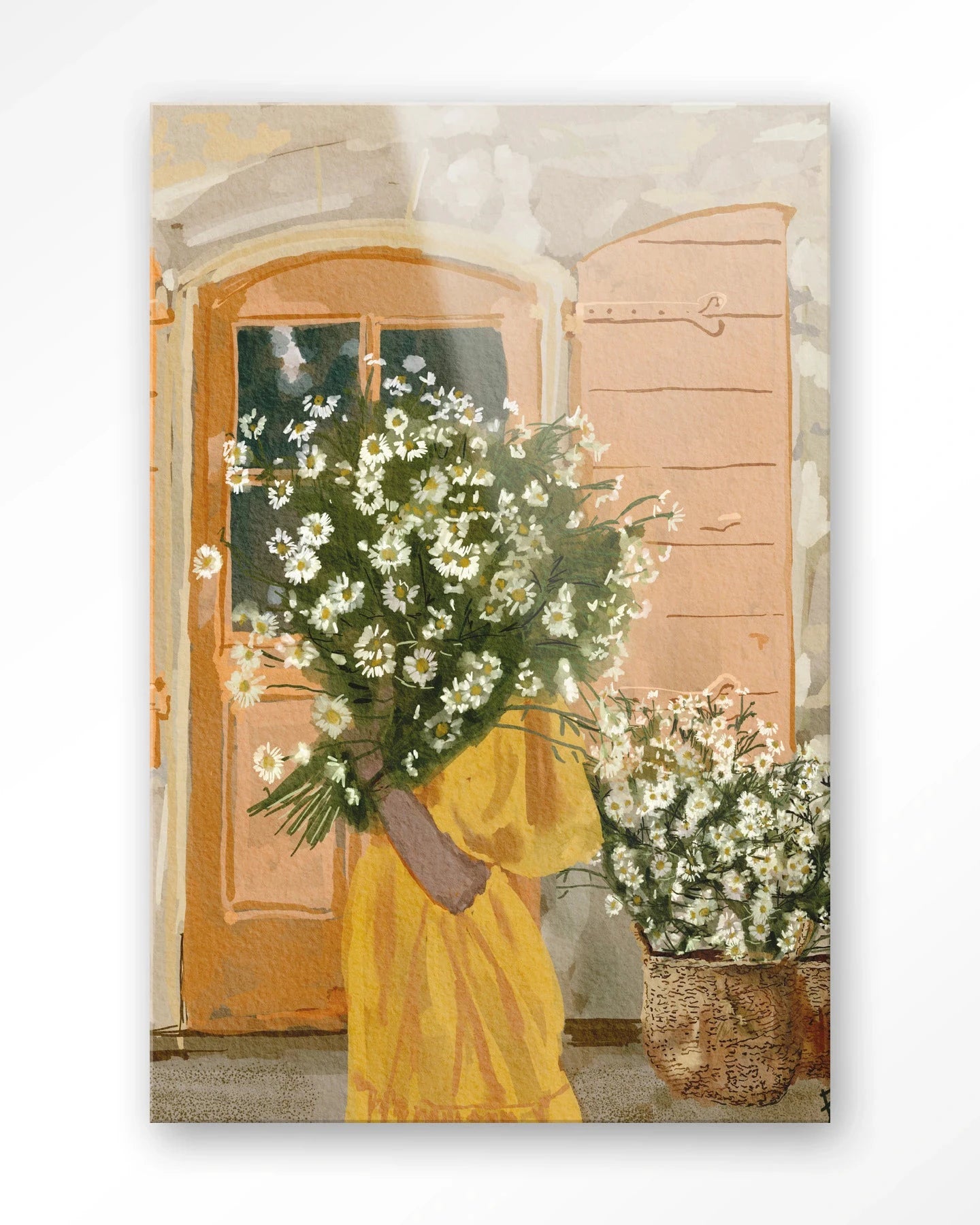 Daisy Lady - Moderne Wanddecoratie | Artprint, Glass Art & Wandkleed by Urban Cotton