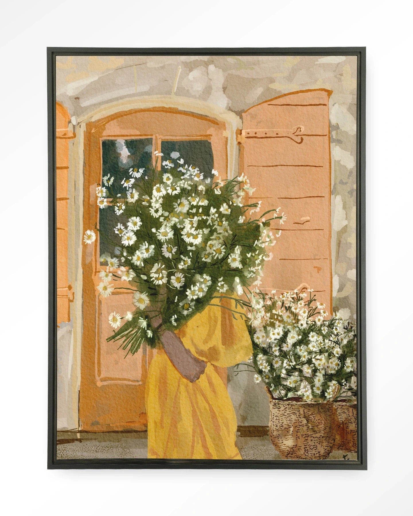 Daisy Lady - Moderne Wanddecoratie | Artprint, Glass Art & Wandkleed by Urban Cotton