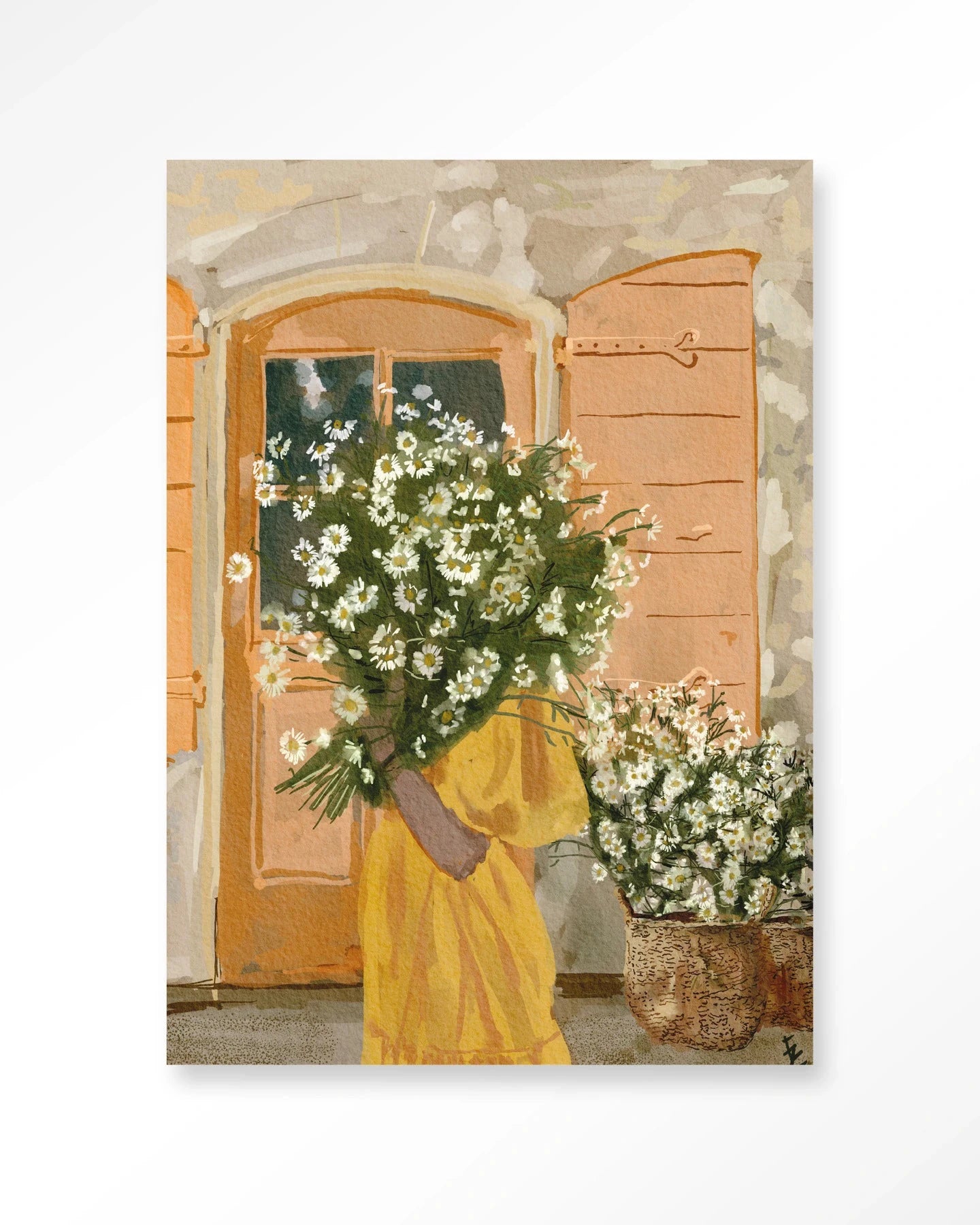 Daisy Lady - Moderne Wanddecoratie | Artprint, Glass Art & Wandkleed by Urban Cotton