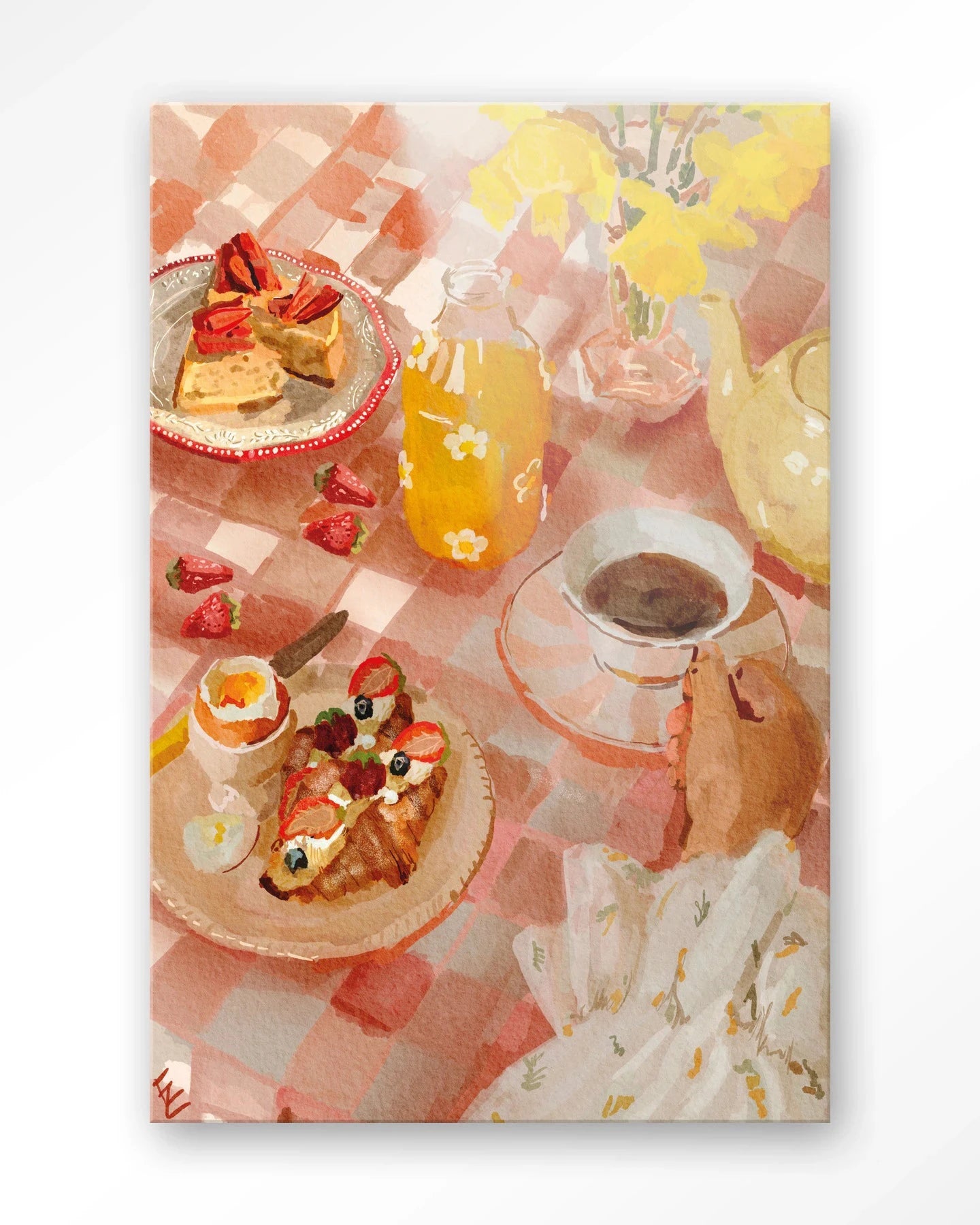 Spring Breakfast - Moderne Wanddecoratie | Artprint, Glass Art & Wandkleed by Urban Cotton