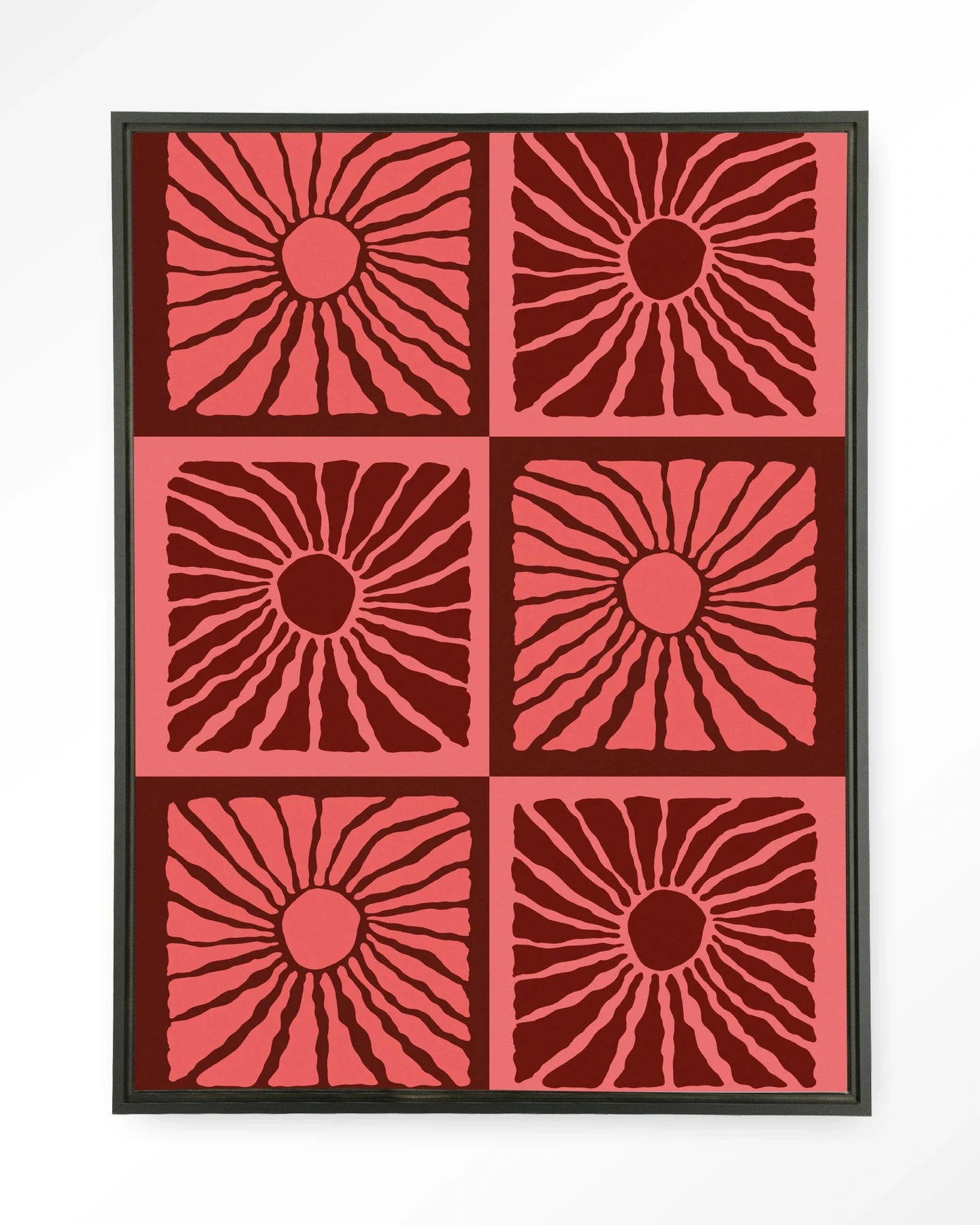 Suns In Pink - Moderne Wanddecoratie | Artprint, Glass Art & Wandkleed by Urban Cotton