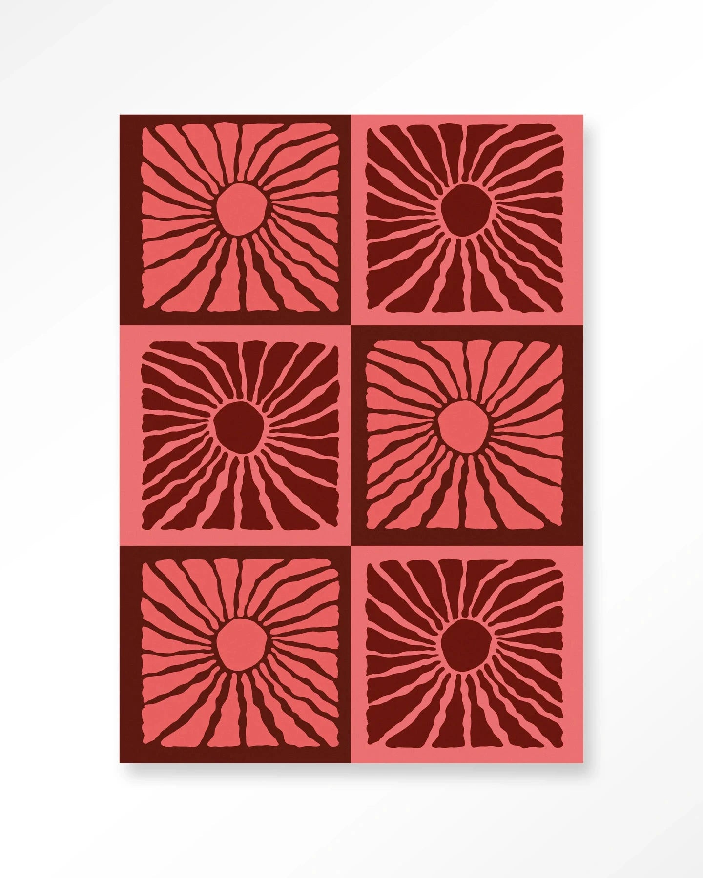 Suns In Pink - Moderne Wanddecoratie | Artprint, Glass Art & Wandkleed by Urban Cotton