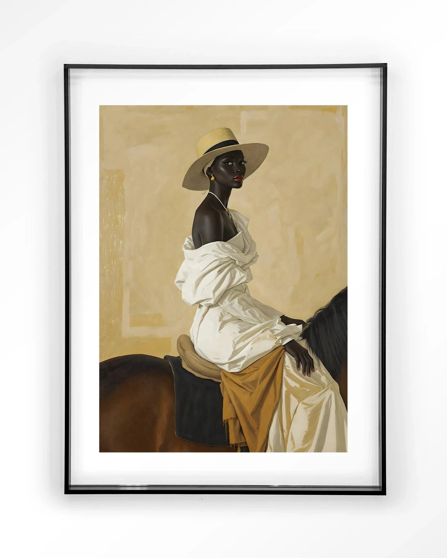 Horseriding Lady - Moderne Wanddecoratie | Artprint, Glass Art & Wandkleed by Urban Cotton
