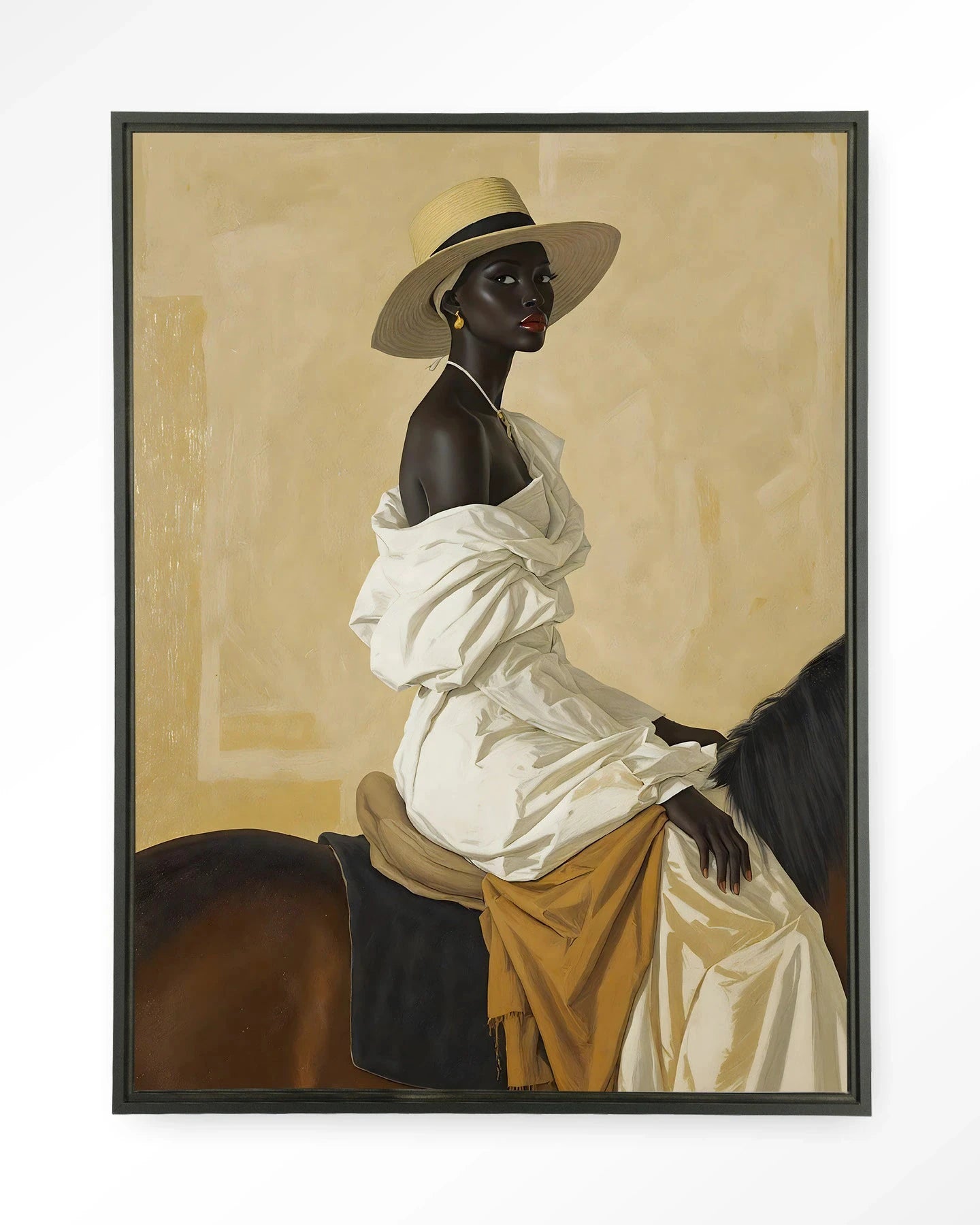 Horseriding Lady - Moderne Wanddecoratie | Artprint, Glass Art & Wandkleed by Urban Cotton