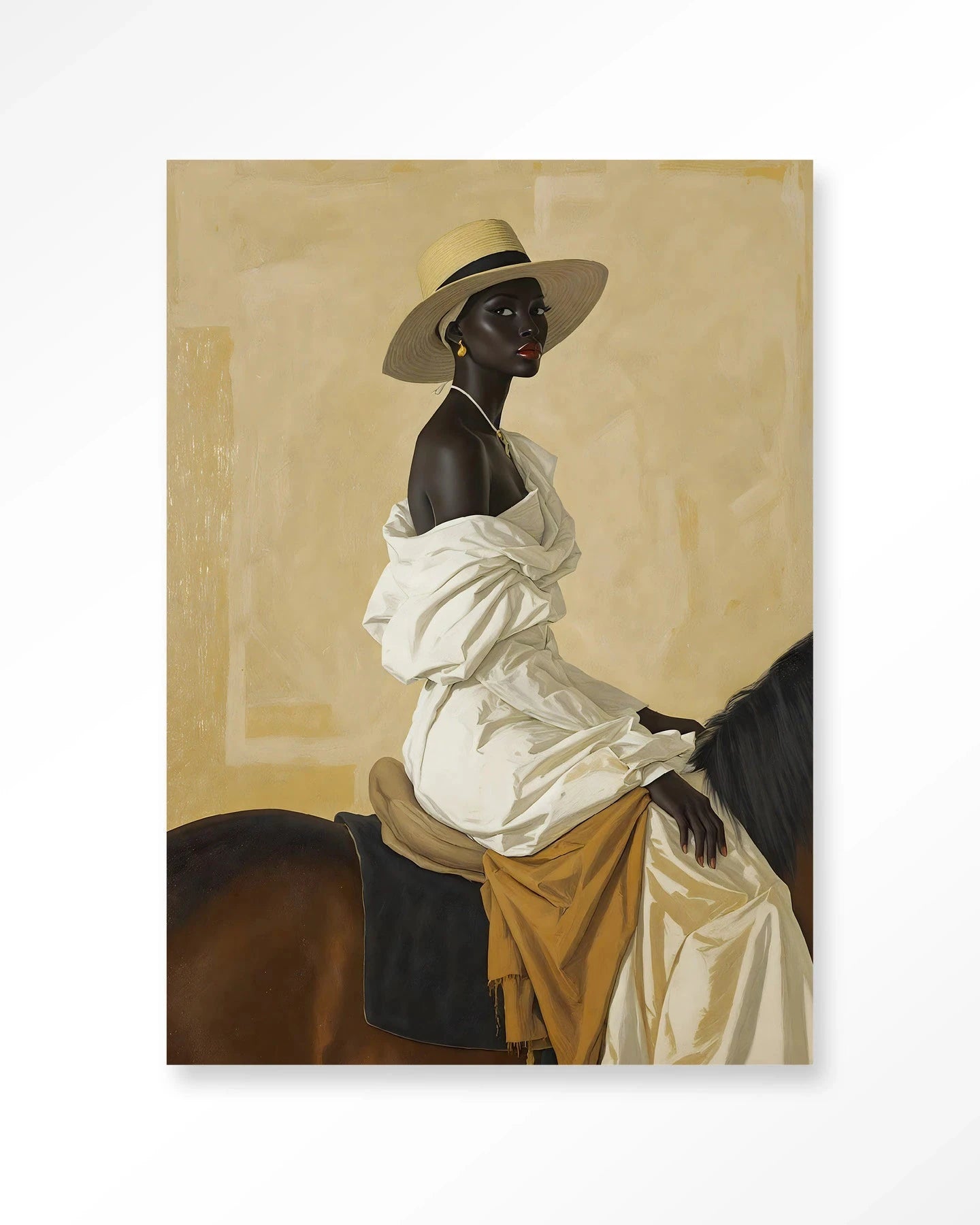 Horseriding Lady - Moderne Wanddecoratie | Artprint, Glass Art & Wandkleed by Urban Cotton