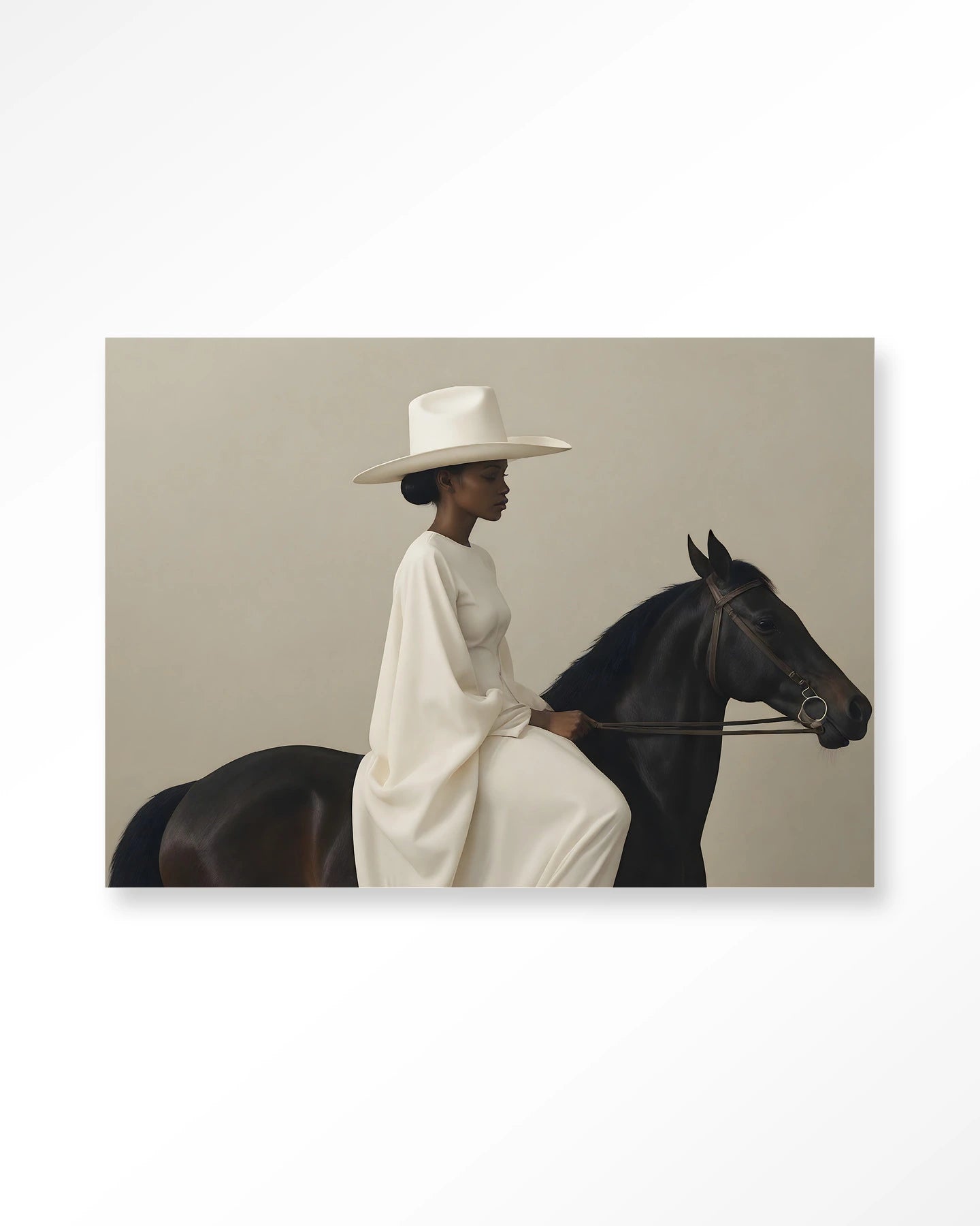 Beige Rider - Moderne Wanddecoratie | Artprint, Glass Art & Wandkleed by Urban Cotton
