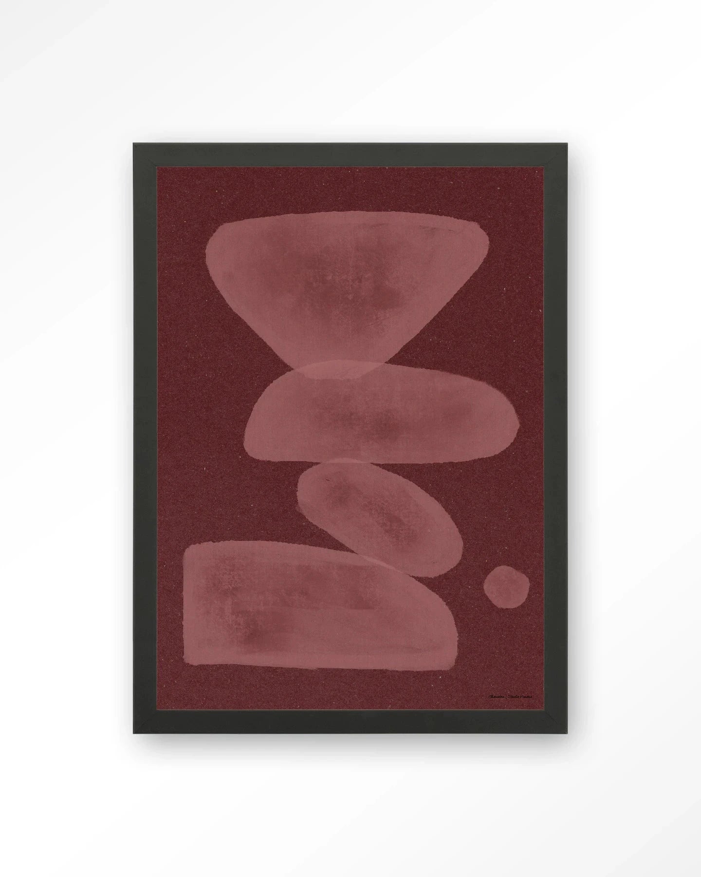 Elementa Burgundy 1 - Moderne Wanddecoratie | Artprint, Glass Art, Wandkleed by Urban Cotton