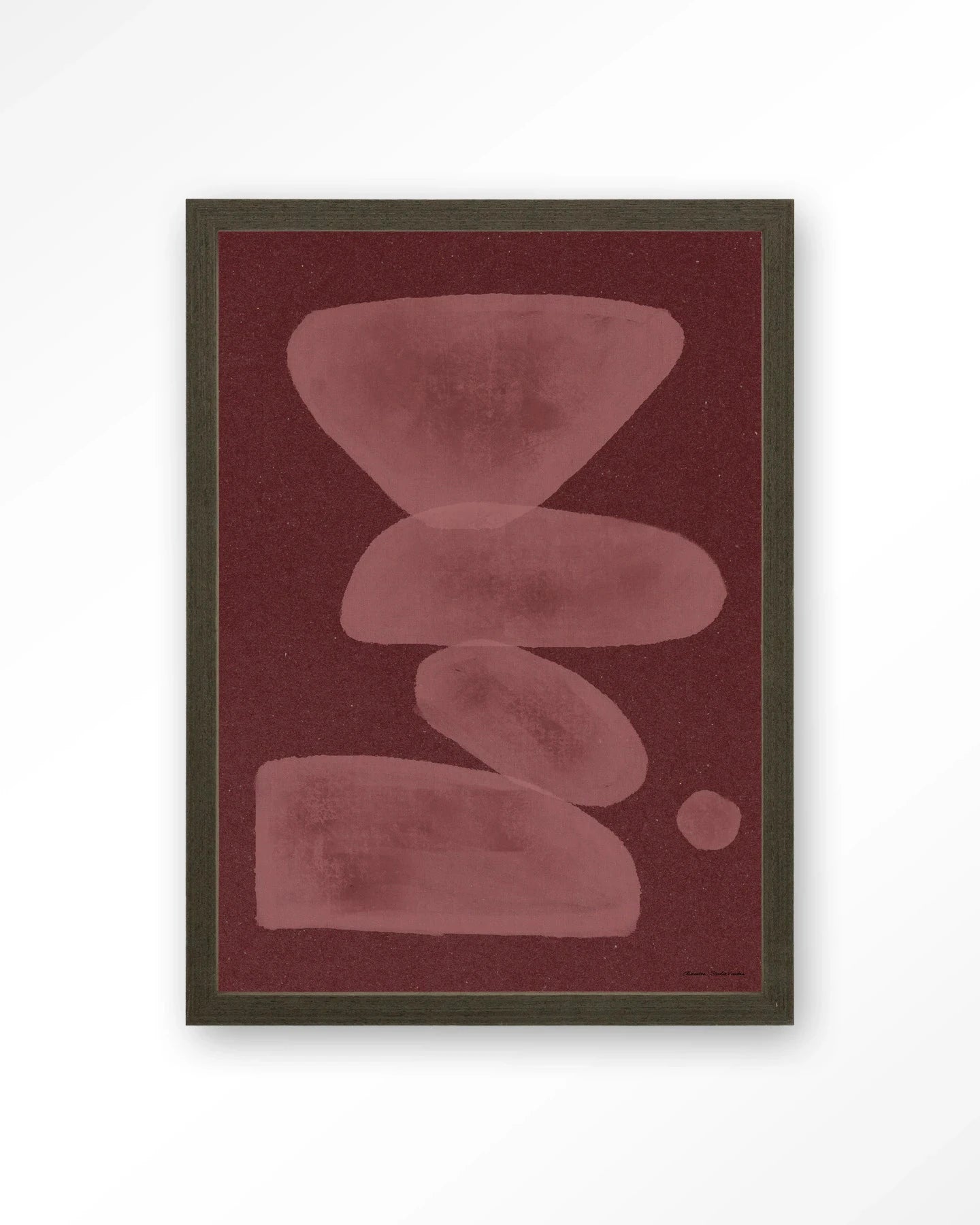 Elementa Burgundy 1 - Moderne Wanddecoratie | Artprint, Glass Art, Wandkleed by Urban Cotton