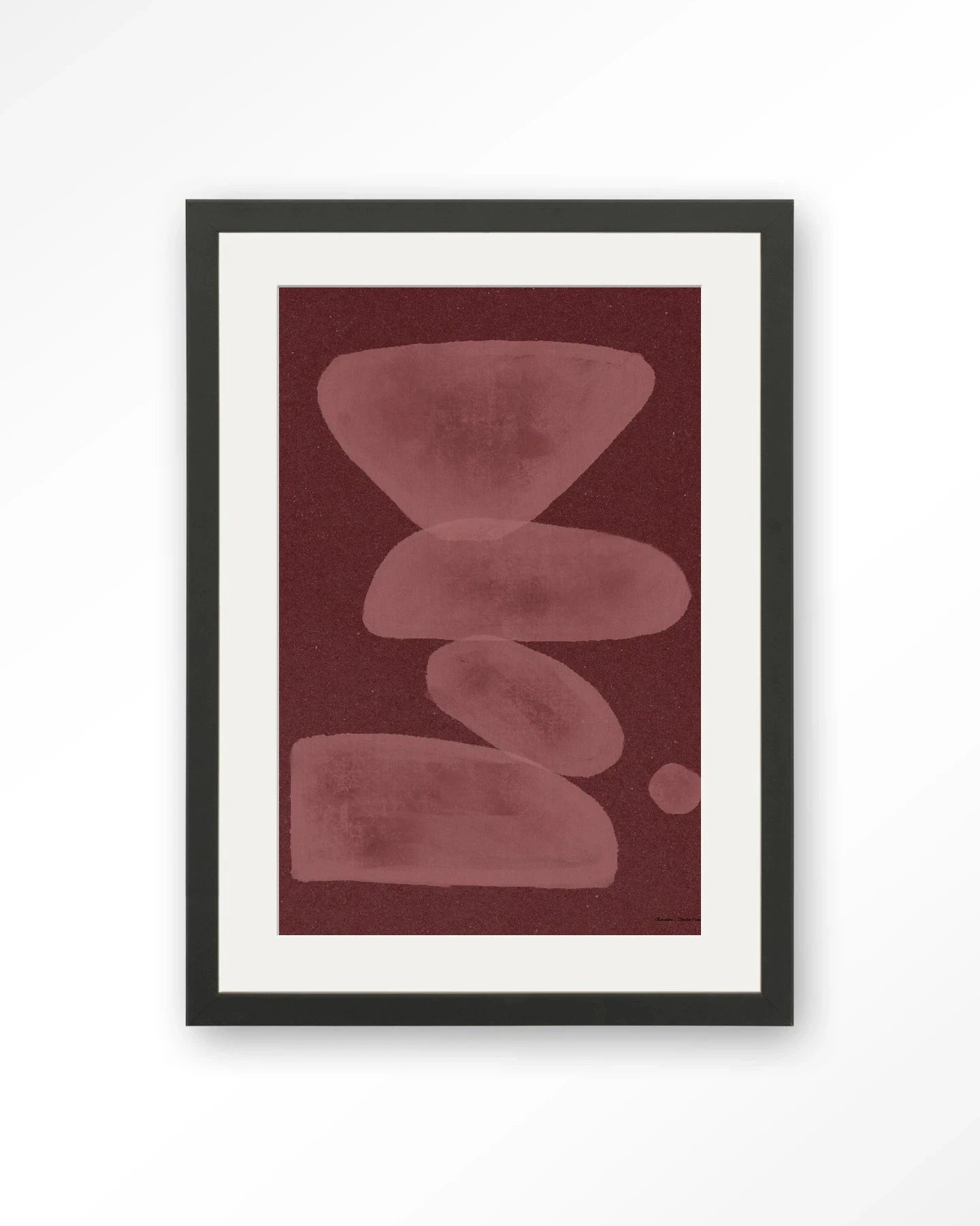 Elementa Burgundy 1 - Moderne Wanddecoratie | Artprint, Glass Art, Wandkleed by Urban Cotton