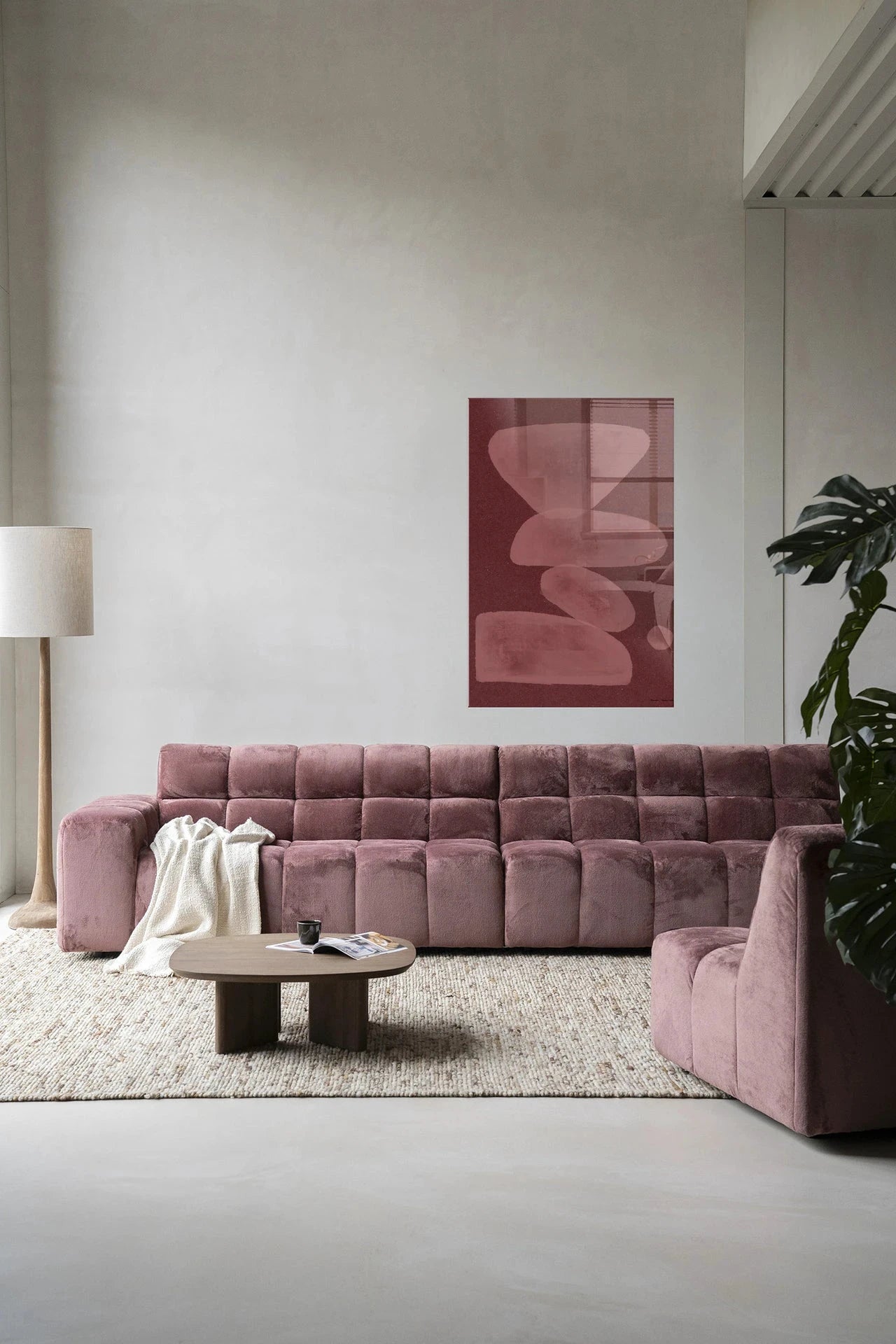 Elementa Burgundy 1 - Moderne Wanddecoratie | Artprint, Glass Art, Wandkleed by Urban Cotton