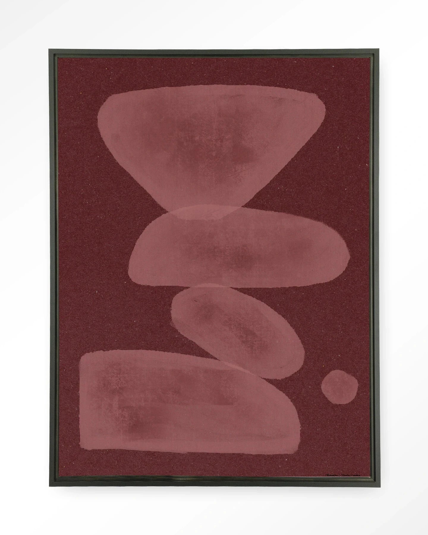 Elementa Burgundy 1 - Moderne Wanddecoratie | Artprint, Glass Art, Wandkleed by Urban Cotton