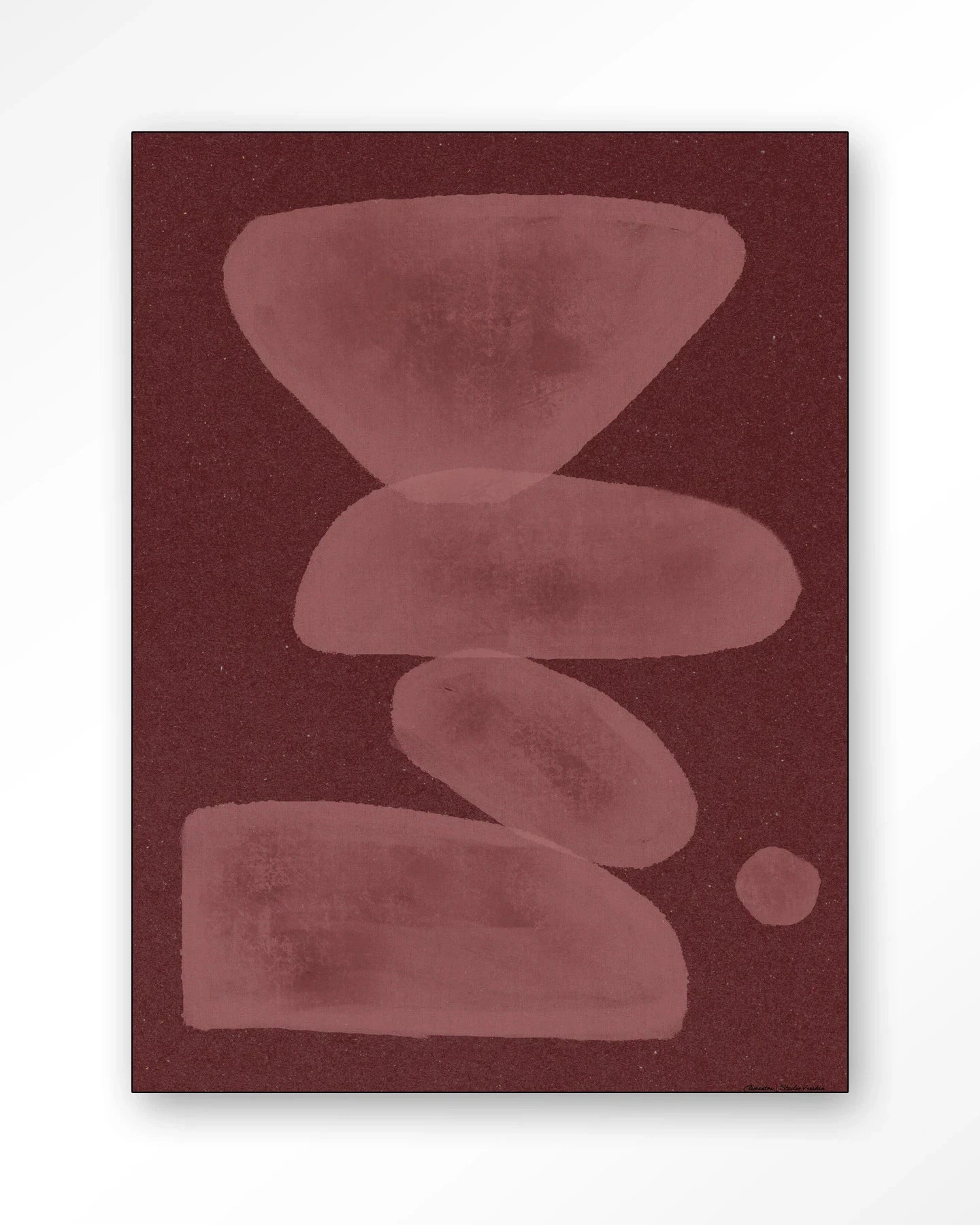 Elementa Burgundy 1 - Moderne Wanddecoratie | Artprint, Glass Art, Wandkleed by Urban Cotton